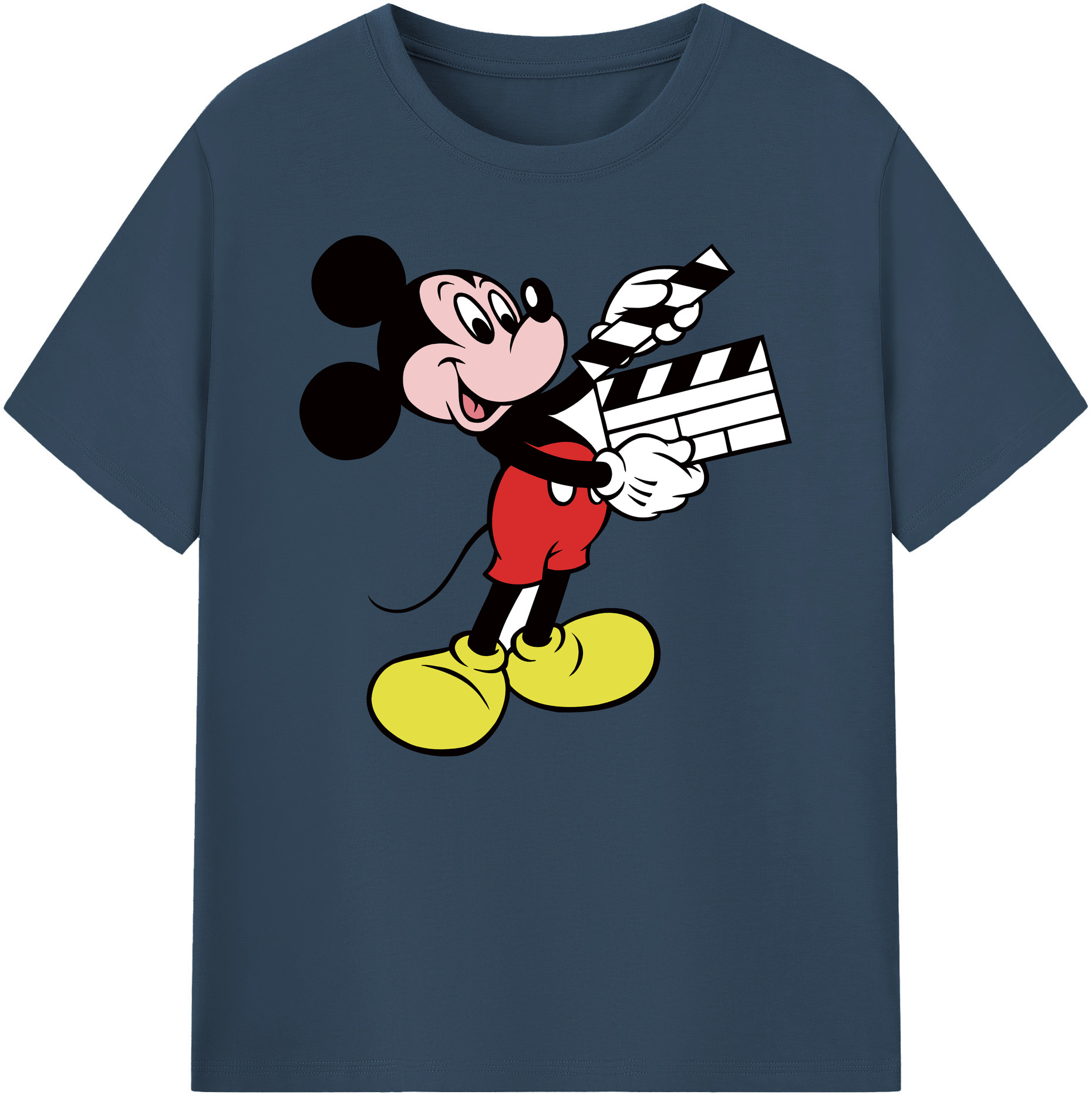 ミッキーマウス Mickey Mouse 綿100％ メンズ半袖Tシャツ｜肌触りやわらか＆通気性
