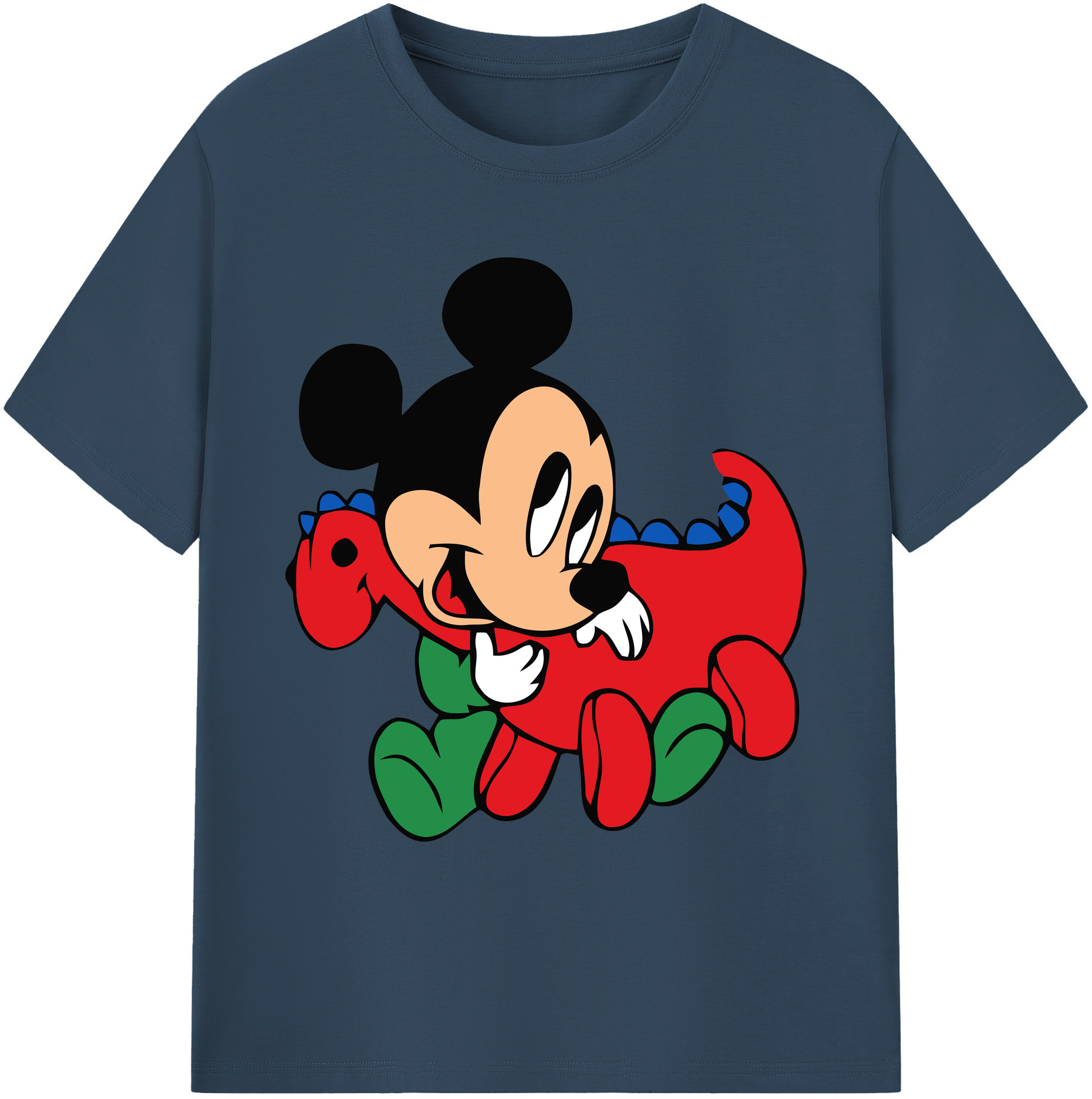 ミッキーマウス Mickey Mouse 綿100％ メンズ半袖Tシャツ｜肌触りやわらか＆通気性