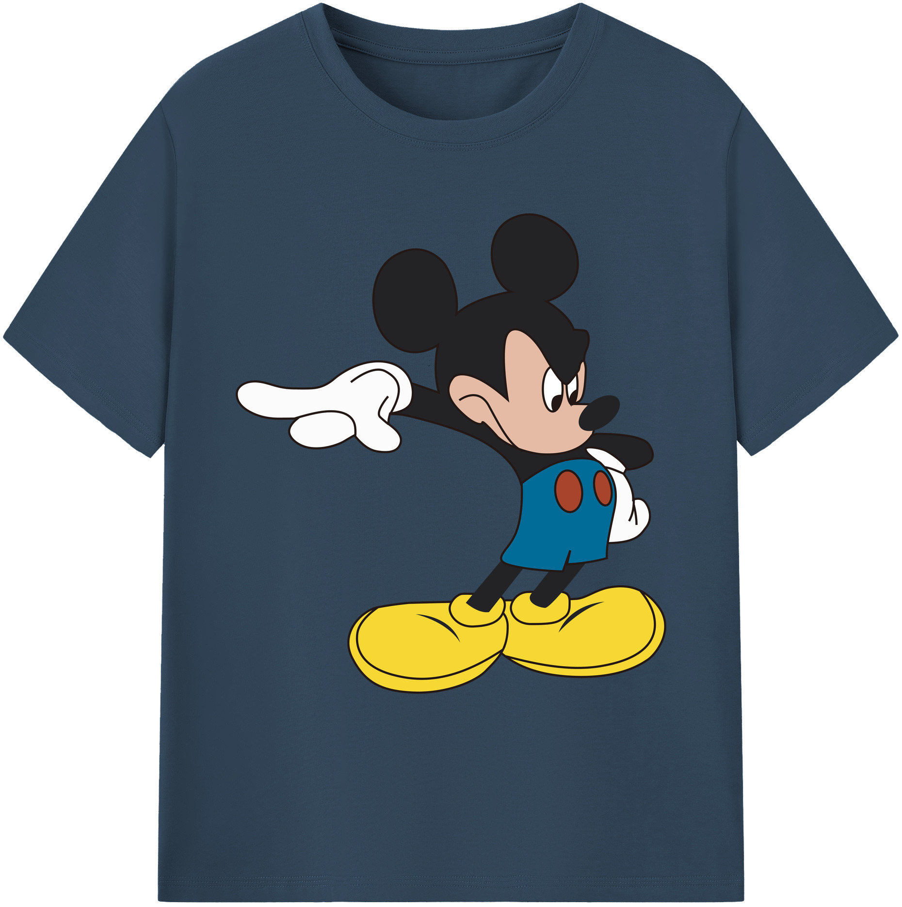 ミッキーマウス Mickey Mouse 綿100％ メンズ半袖Tシャツ｜肌触りやわらか＆通気性