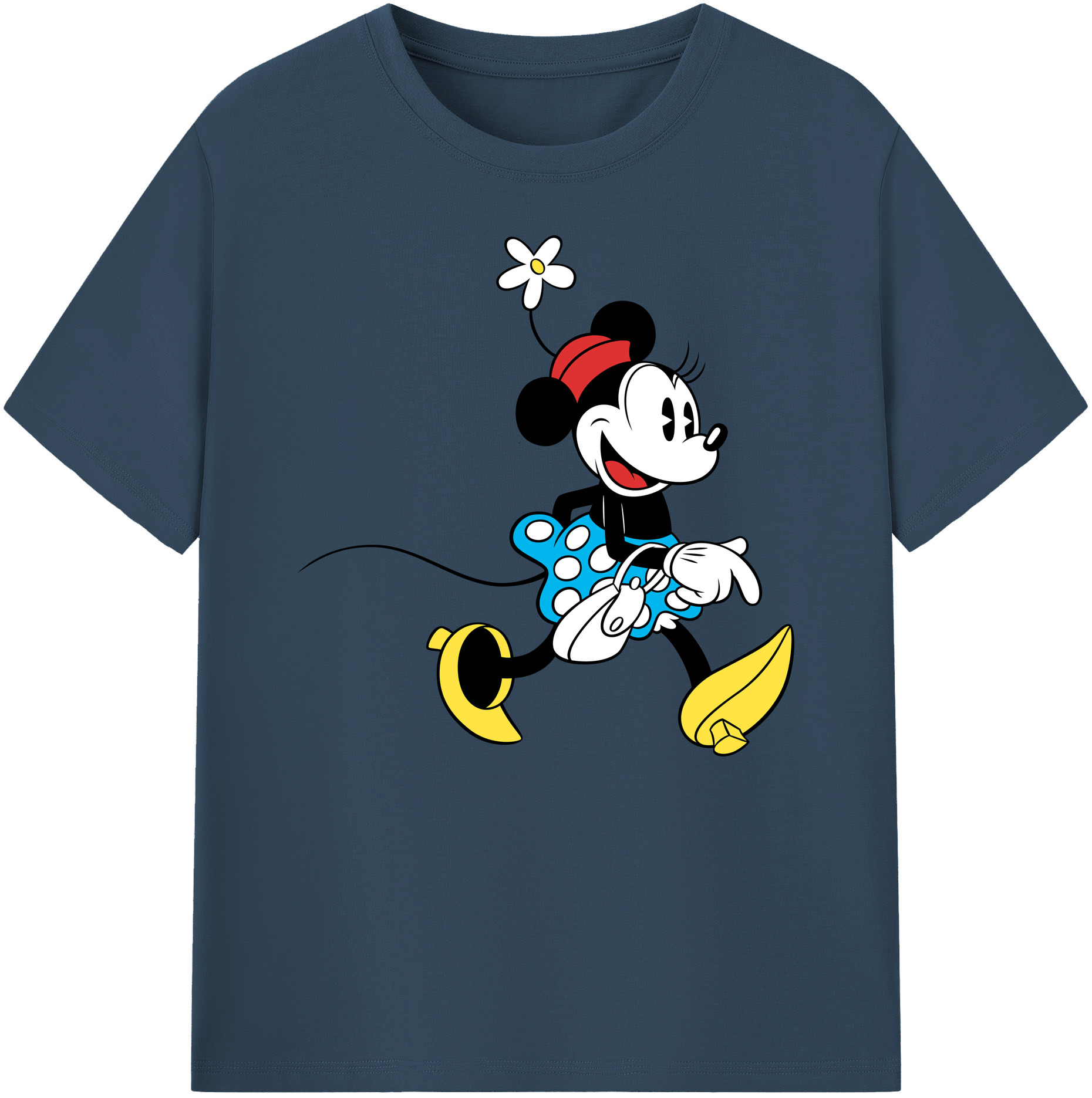 ミッキーマウス Mickey Mouse 綿100％ メンズ半袖Tシャツ｜肌触りやわらか＆通気性