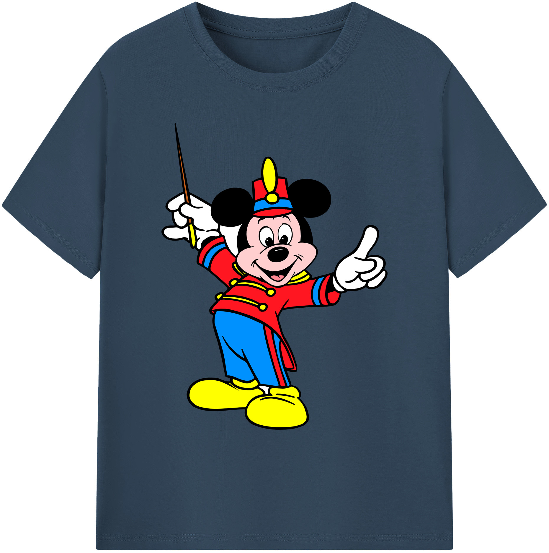 ミッキーマウス Mickey Mouse 綿100％ メンズ半袖Tシャツ｜肌触りやわらか＆通気性