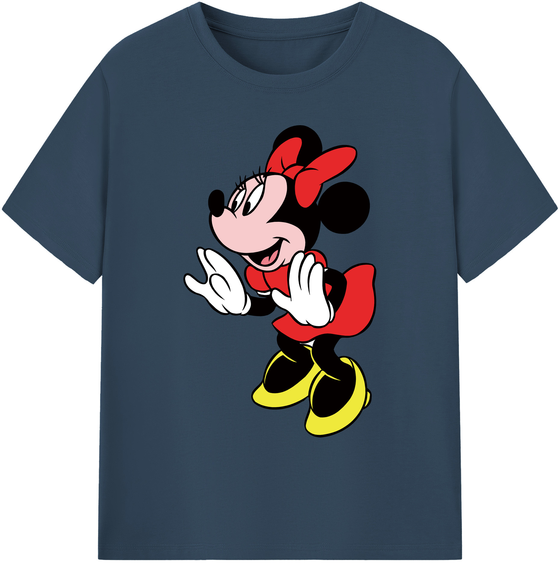 ミッキーマウス Mickey Mouse 綿100％ メンズ半袖Tシャツ｜肌触りやわらか＆通気性