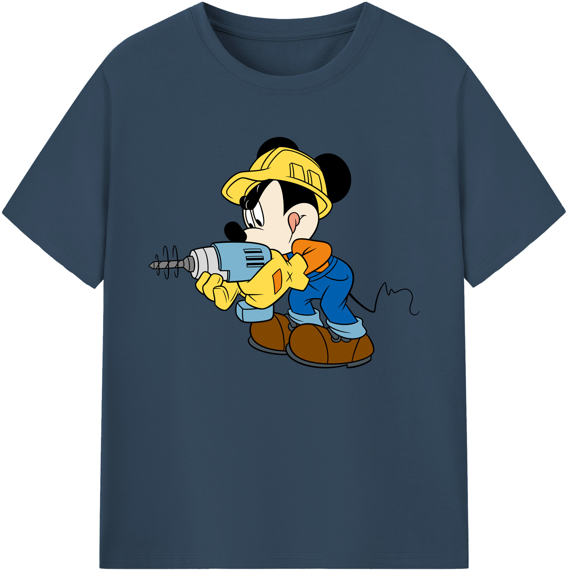 ミッキーマウス Mickey Mouse 綿100％ メンズ半袖Tシャツ｜肌触りやわらか＆通気性