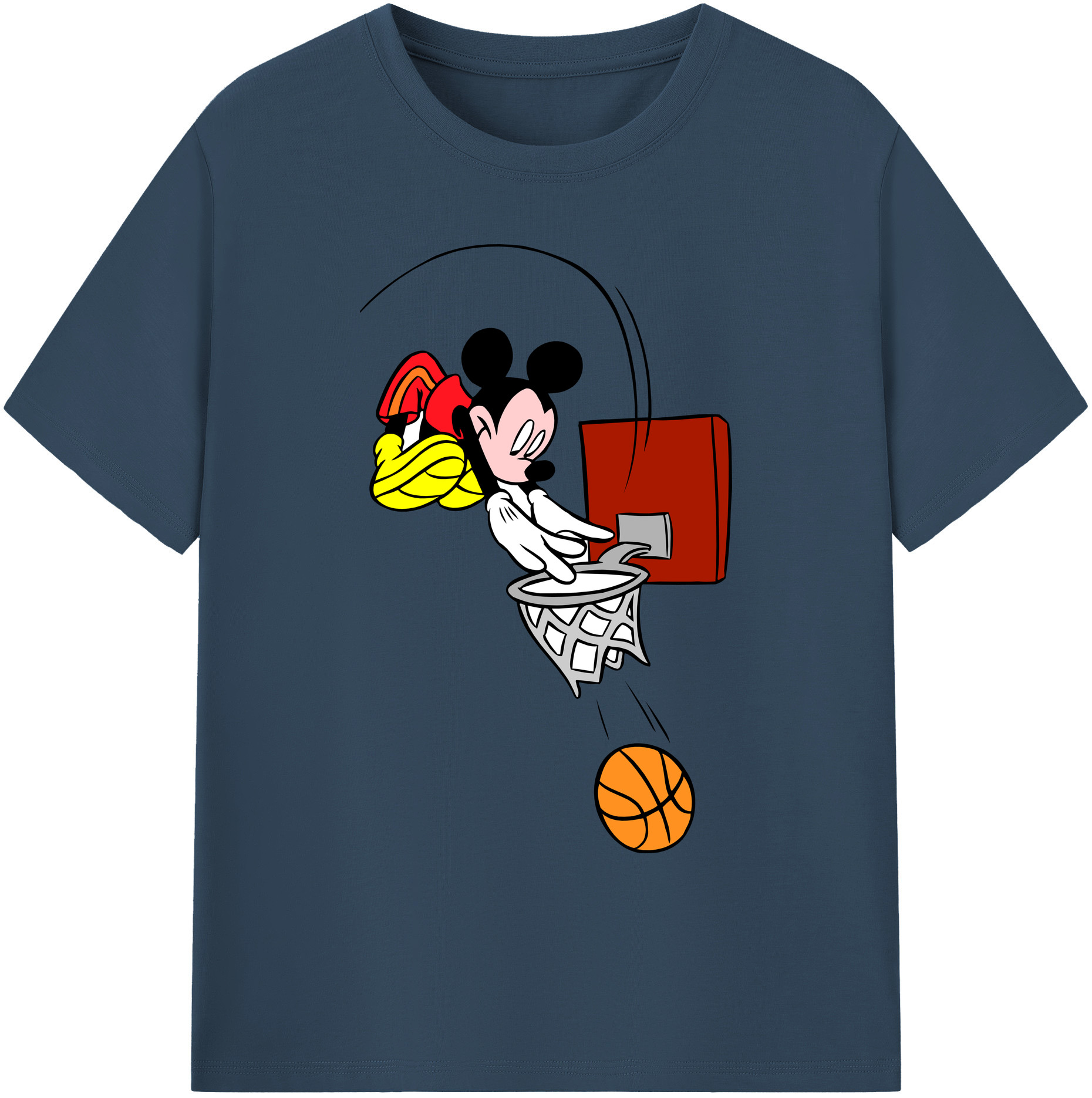 ミッキーマウス Mickey Mouse 綿100％ メンズ半袖Tシャツ｜肌触りやわらか＆通気性