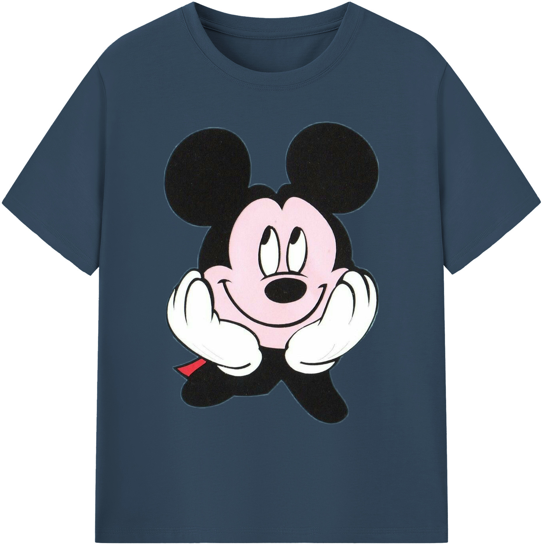 ミッキーマウス Mickey Mouse 綿100％ メンズ半袖Tシャツ｜肌触りやわらか＆通気性