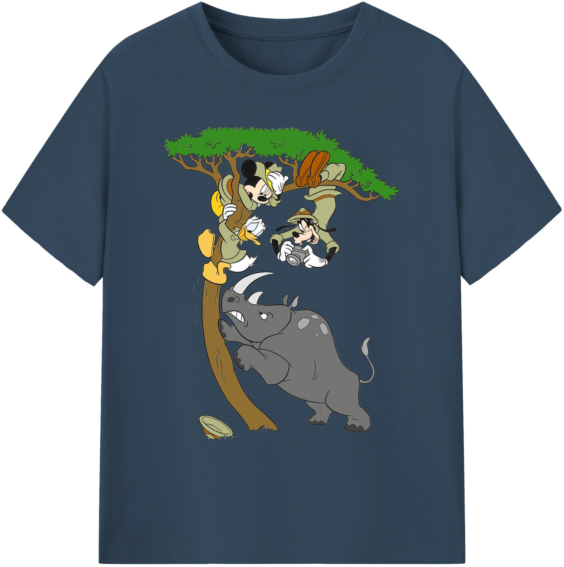 ミッキーマウス Mickey Mouse 綿100％ メンズ半袖Tシャツ｜肌触りやわらか＆通気性