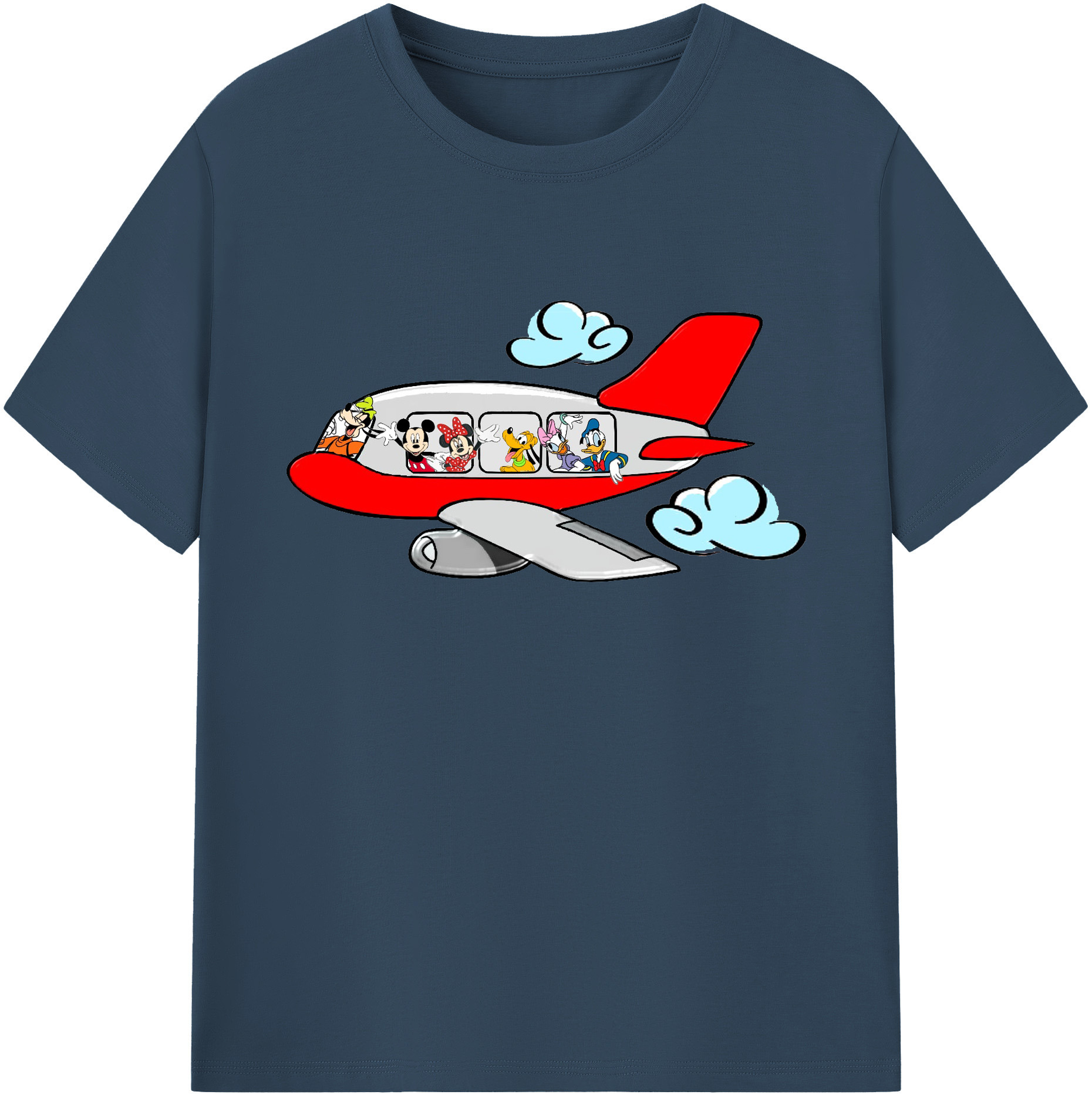 ミッキーマウス Mickey Mouse 綿100％ メンズ半袖Tシャツ｜肌触りやわらか＆通気性