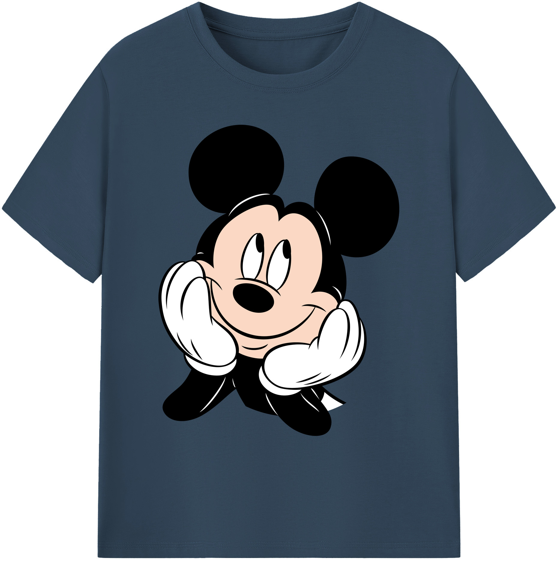 ミッキーマウス Mickey Mouse 綿100％ メンズ半袖Tシャツ｜肌触りやわらか＆通気性