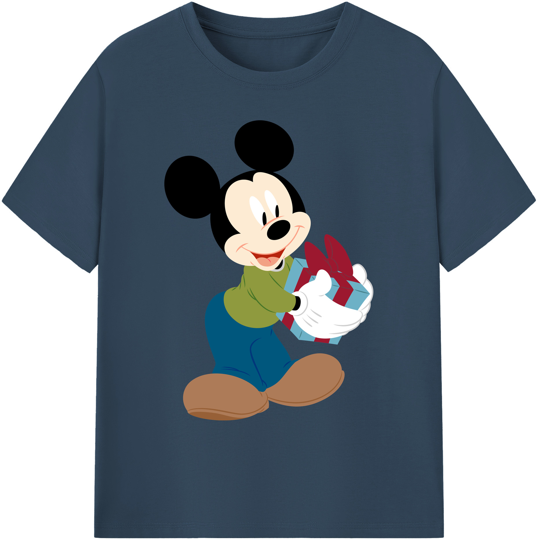 ミッキーマウス Mickey Mouse 綿100％ メンズ半袖Tシャツ｜肌触りやわらか＆通気性