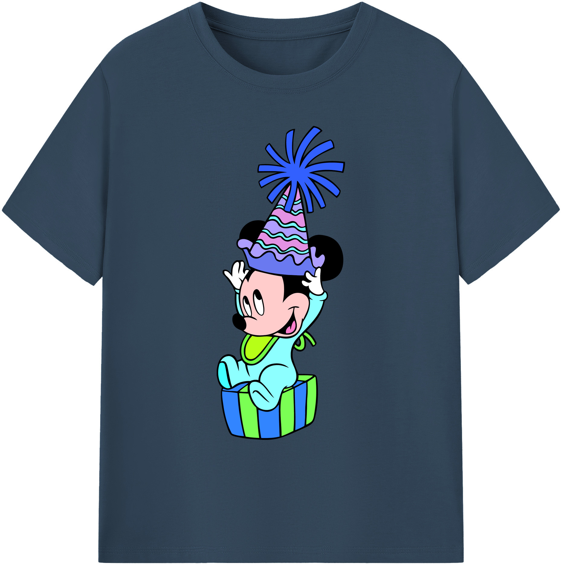 ミッキーマウス Mickey Mouse 綿100％ メンズ半袖Tシャツ｜肌触りやわらか＆通気性