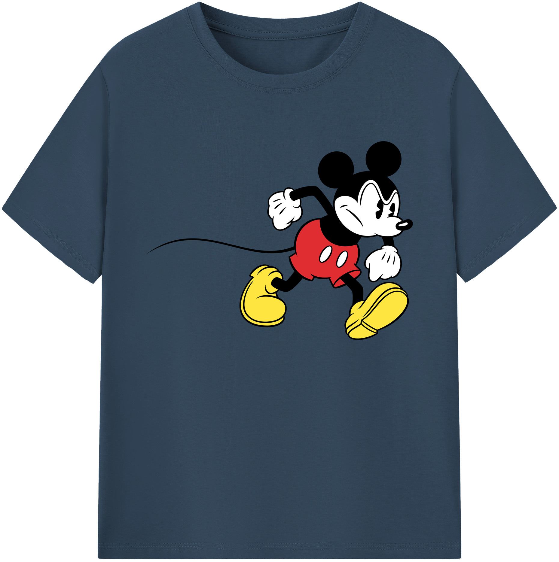 ミッキーマウス Mickey Mouse 綿100％ メンズ半袖Tシャツ｜肌触りやわらか＆通気性