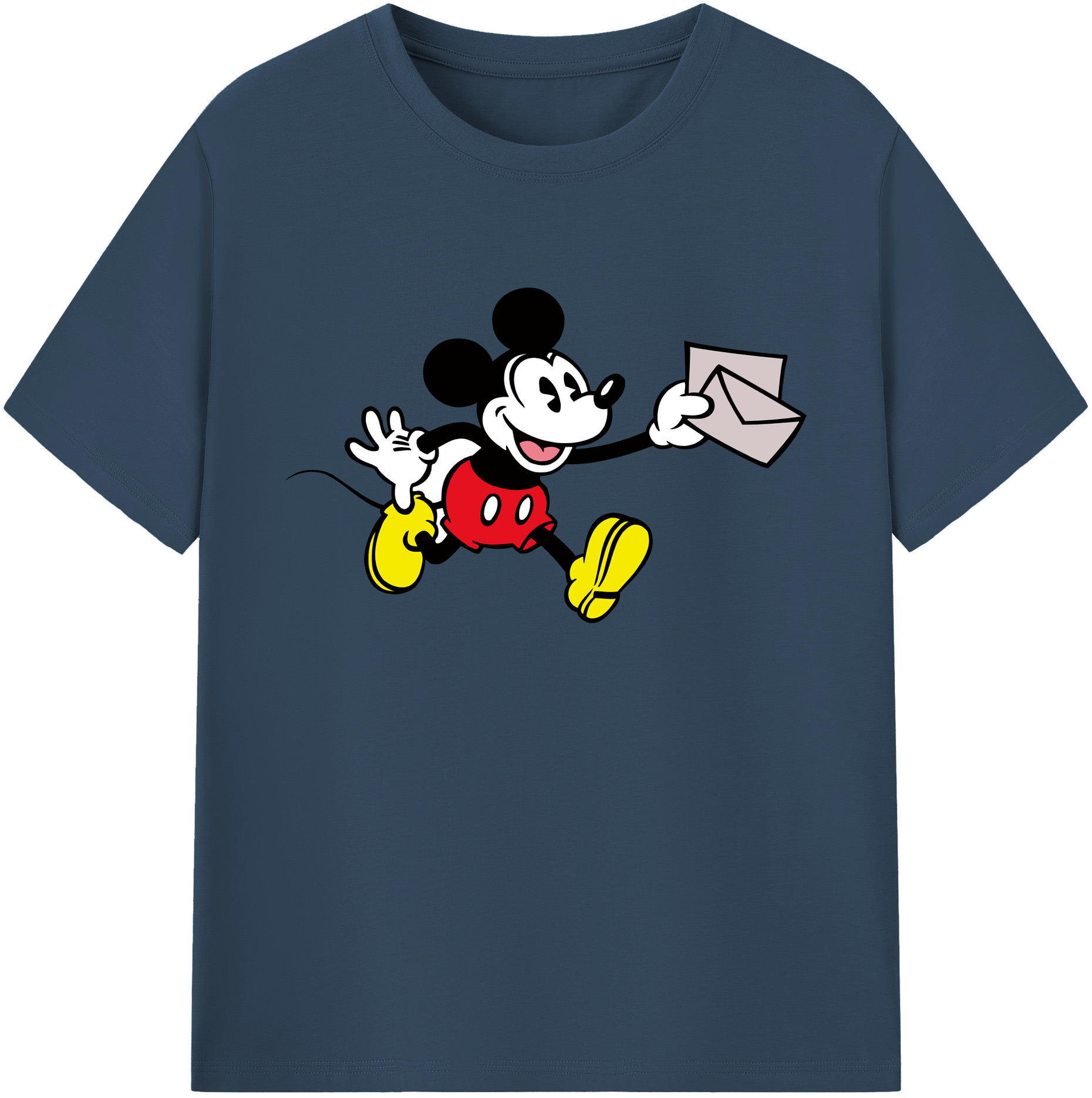 ミッキーマウス Mickey Mouse 綿100％ メンズ半袖Tシャツ｜肌触りやわらか＆通気性