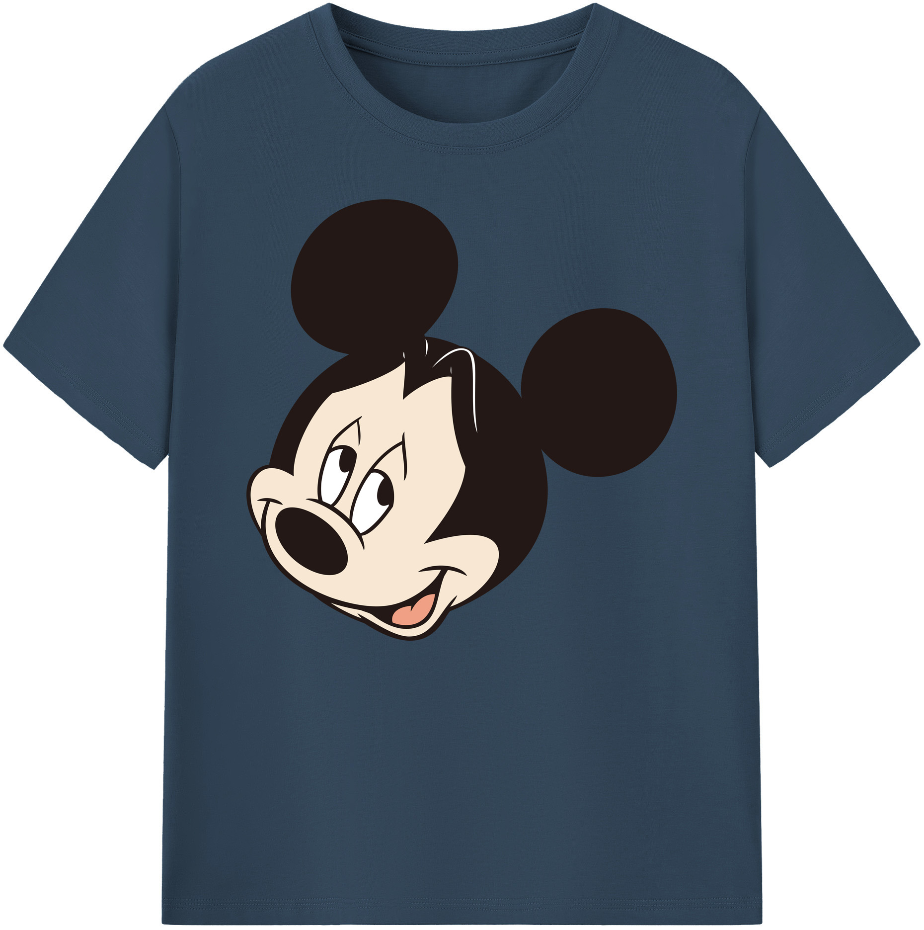 ミッキーマウス Mickey Mouse 綿100％ メンズ半袖Tシャツ｜肌触りやわらか＆通気性