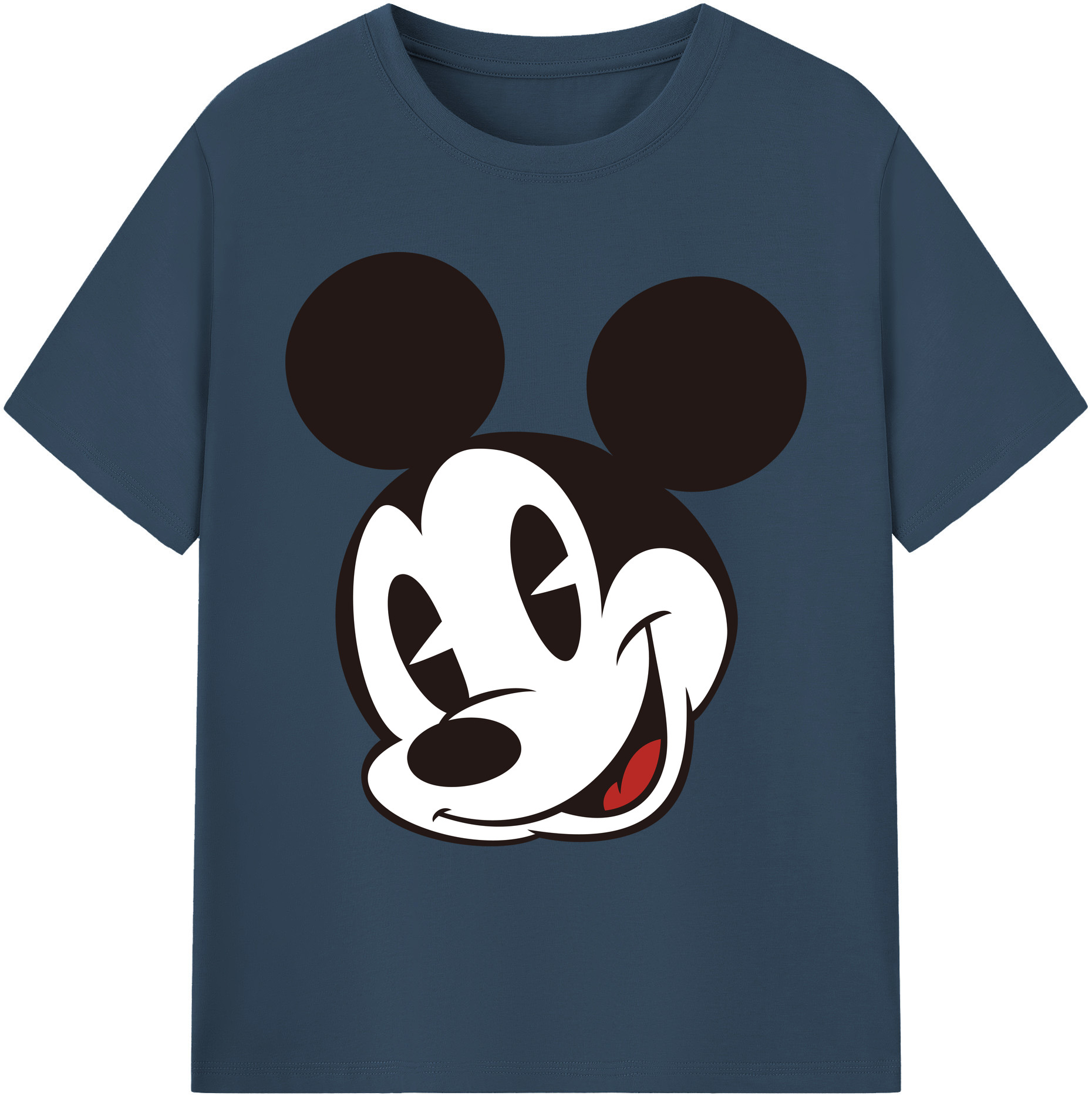 ミッキーマウス Mickey Mouse 綿100％ メンズ半袖Tシャツ｜肌触りやわらか＆通気性