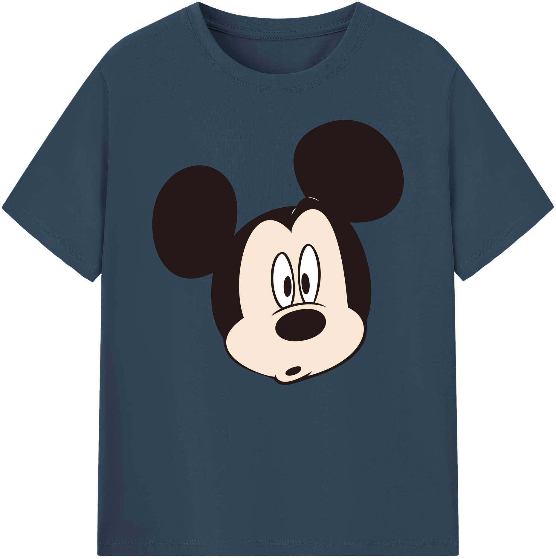 ミッキーマウス Mickey Mouse 綿100％ メンズ半袖Tシャツ｜肌触りやわらか＆通気性