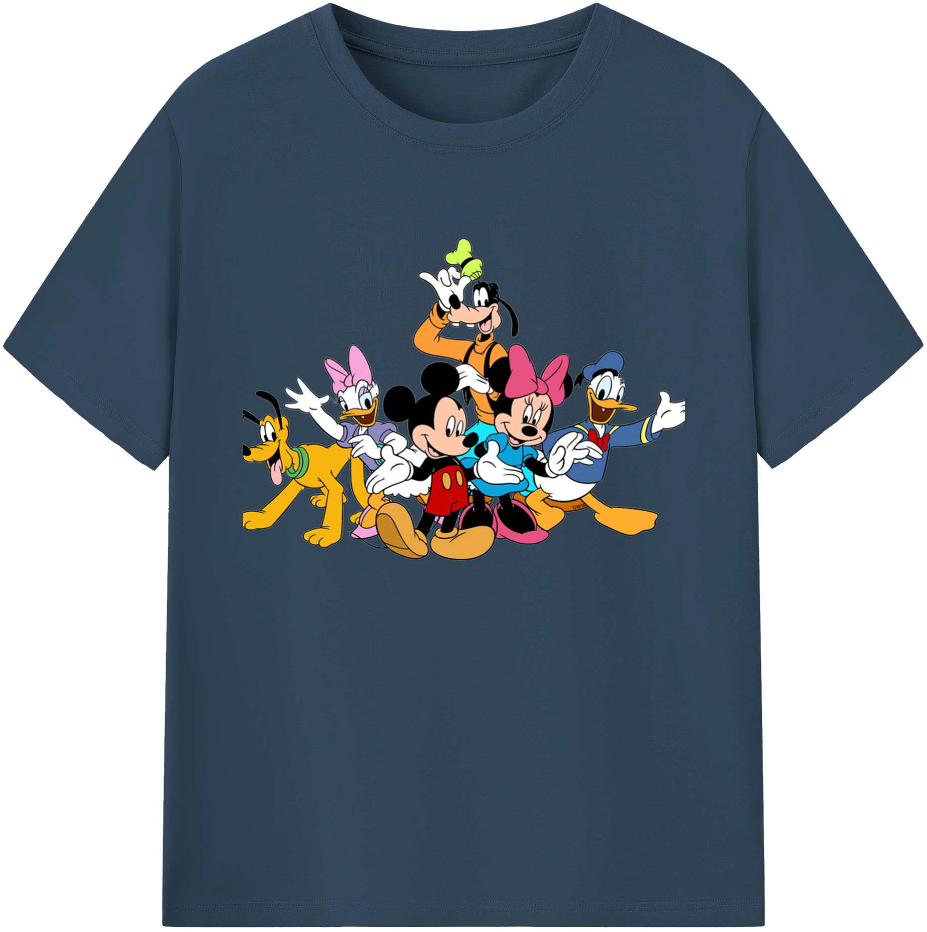 ミッキーマウス Mickey Mouse 綿100％ メンズ半袖Tシャツ｜肌触りやわらか＆通気性