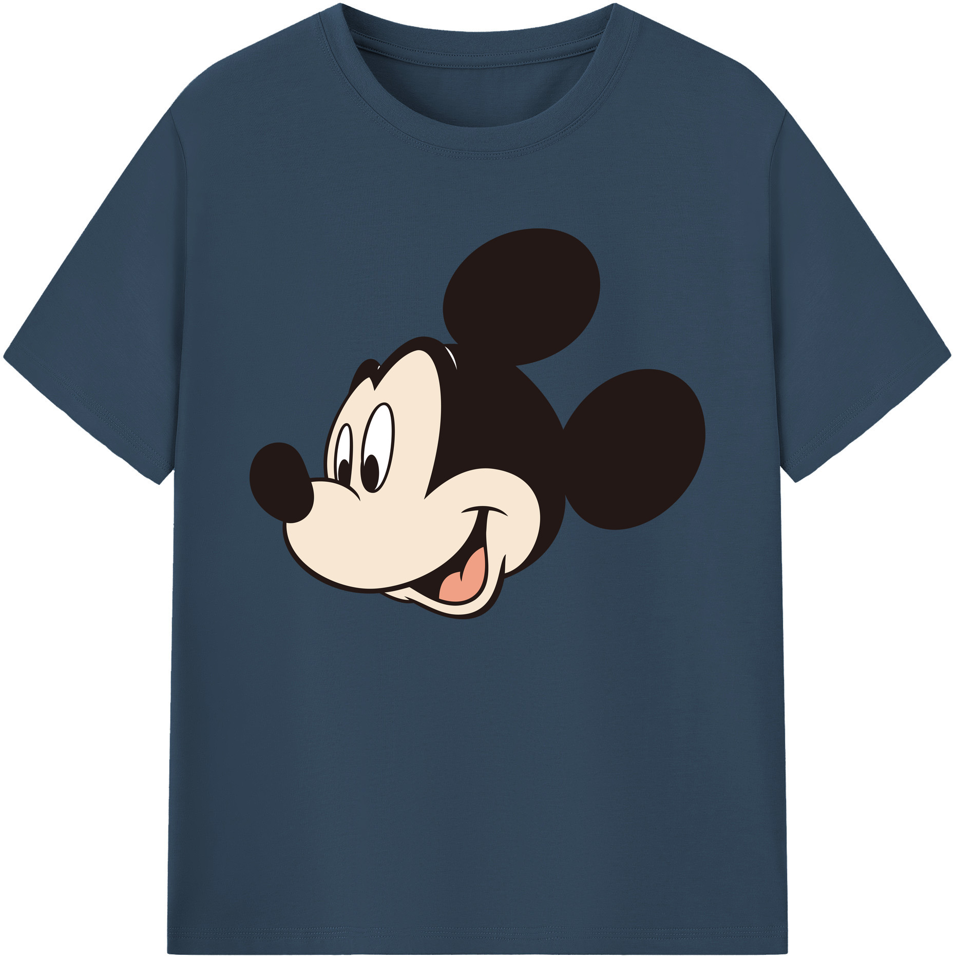 ミッキーマウス Mickey Mouse 綿100％ メンズ半袖Tシャツ｜肌触りやわらか＆通気性