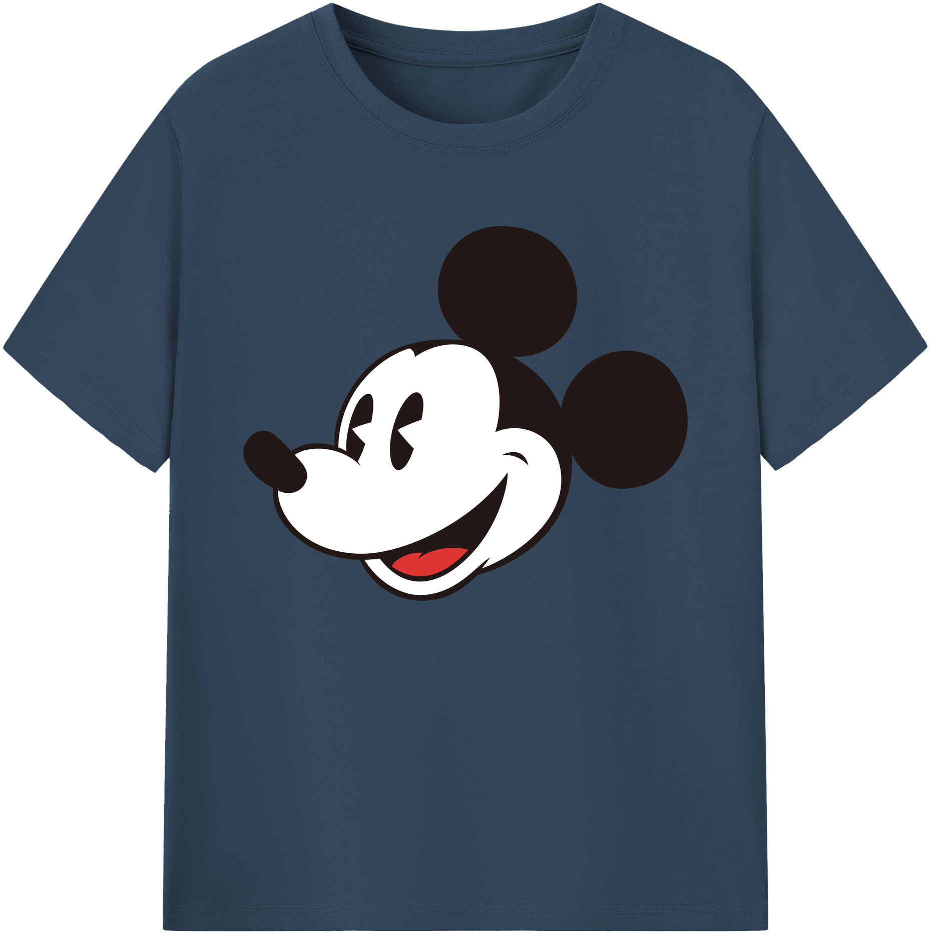 ミッキーマウス Mickey Mouse 綿100％ メンズ半袖Tシャツ｜肌触りやわらか＆通気性