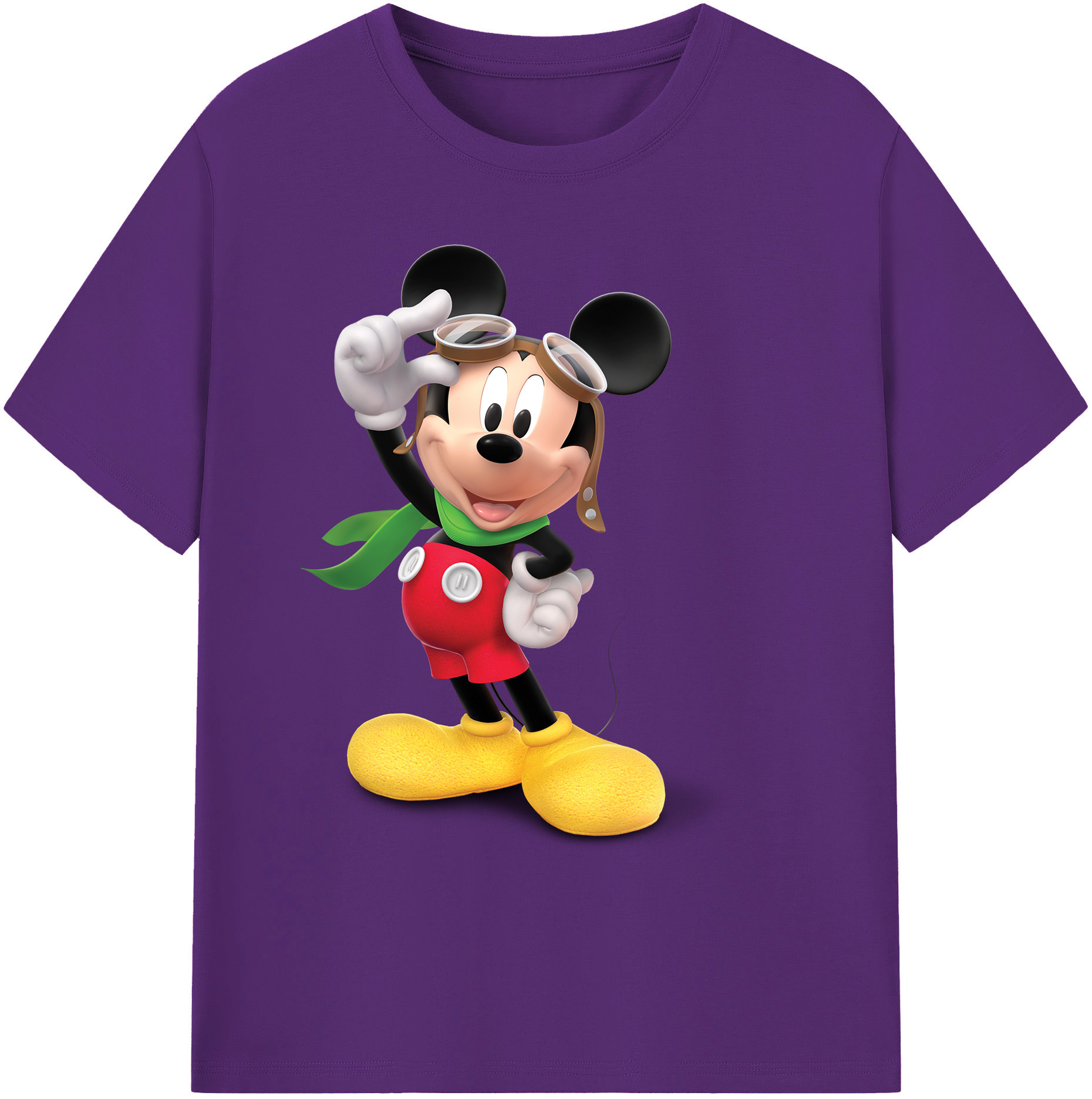 ミッキーマウス Mickey Mouse 綿100％ メンズ半袖Tシャツ｜肌触りやわらか＆通気性