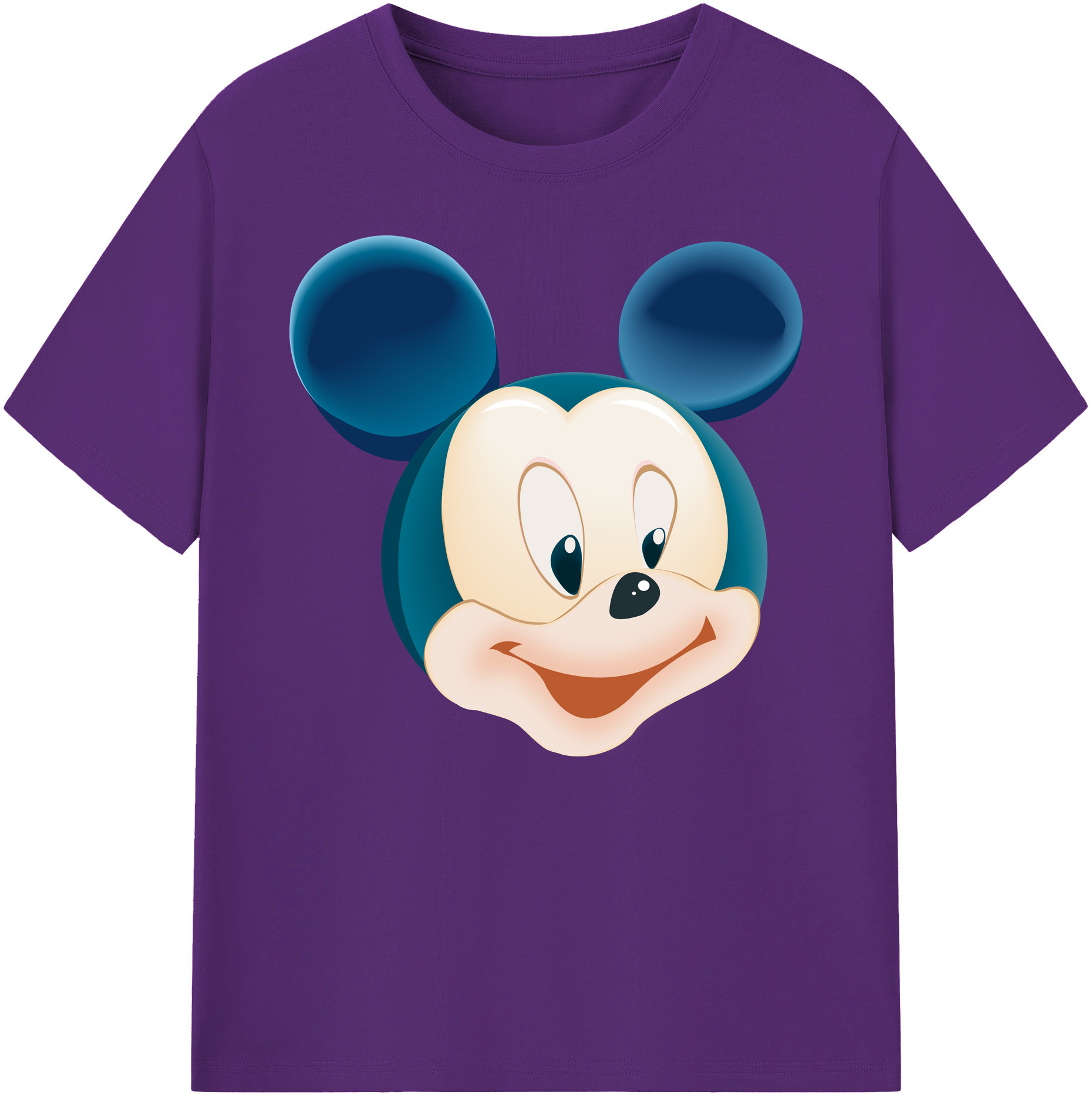ミッキーマウス Mickey Mouse 綿100％ メンズ半袖Tシャツ｜肌触りやわらか＆通気性