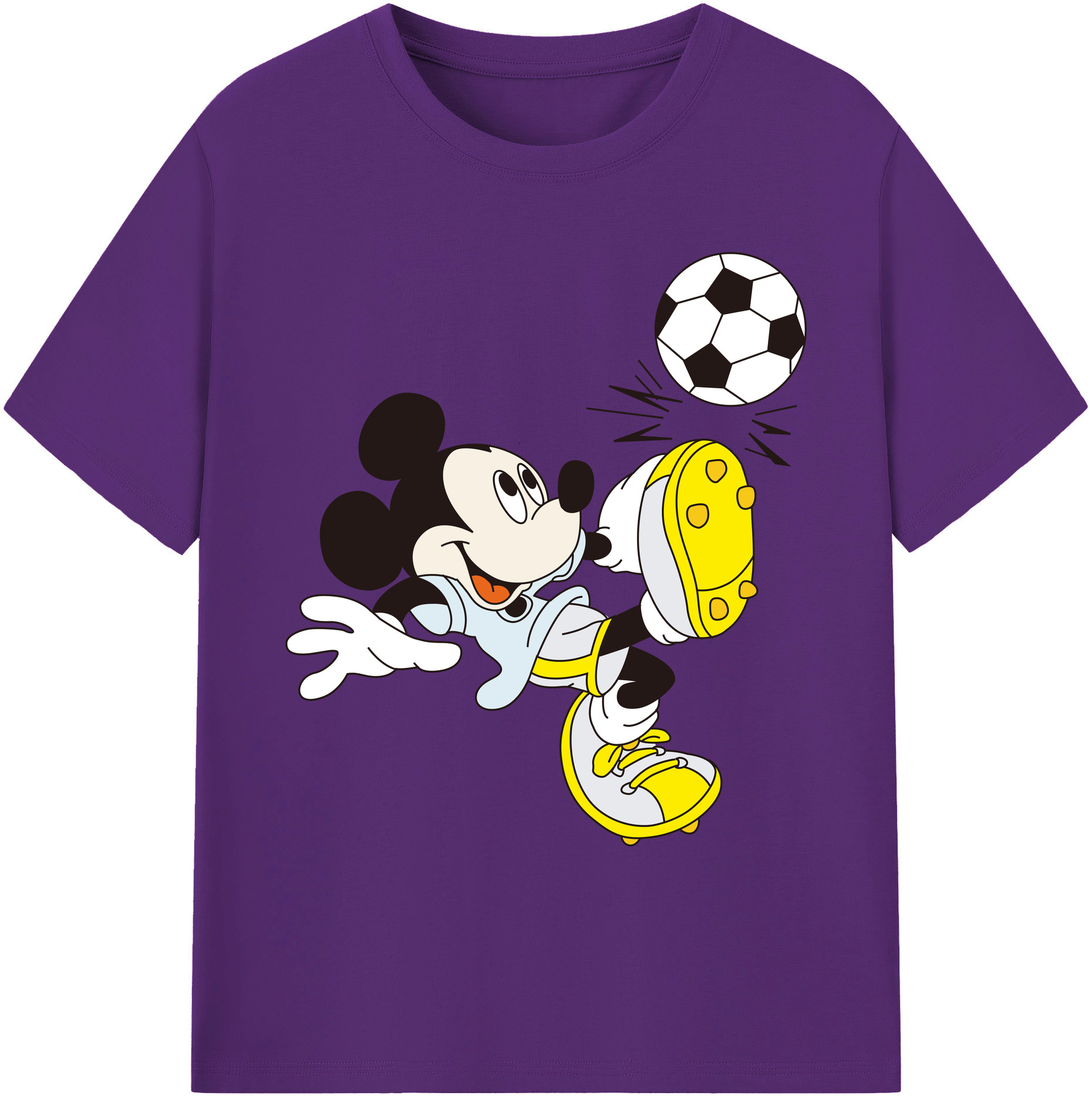 ミッキーマウス Mickey Mouse 綿100％ メンズ半袖Tシャツ｜肌触りやわらか＆通気性