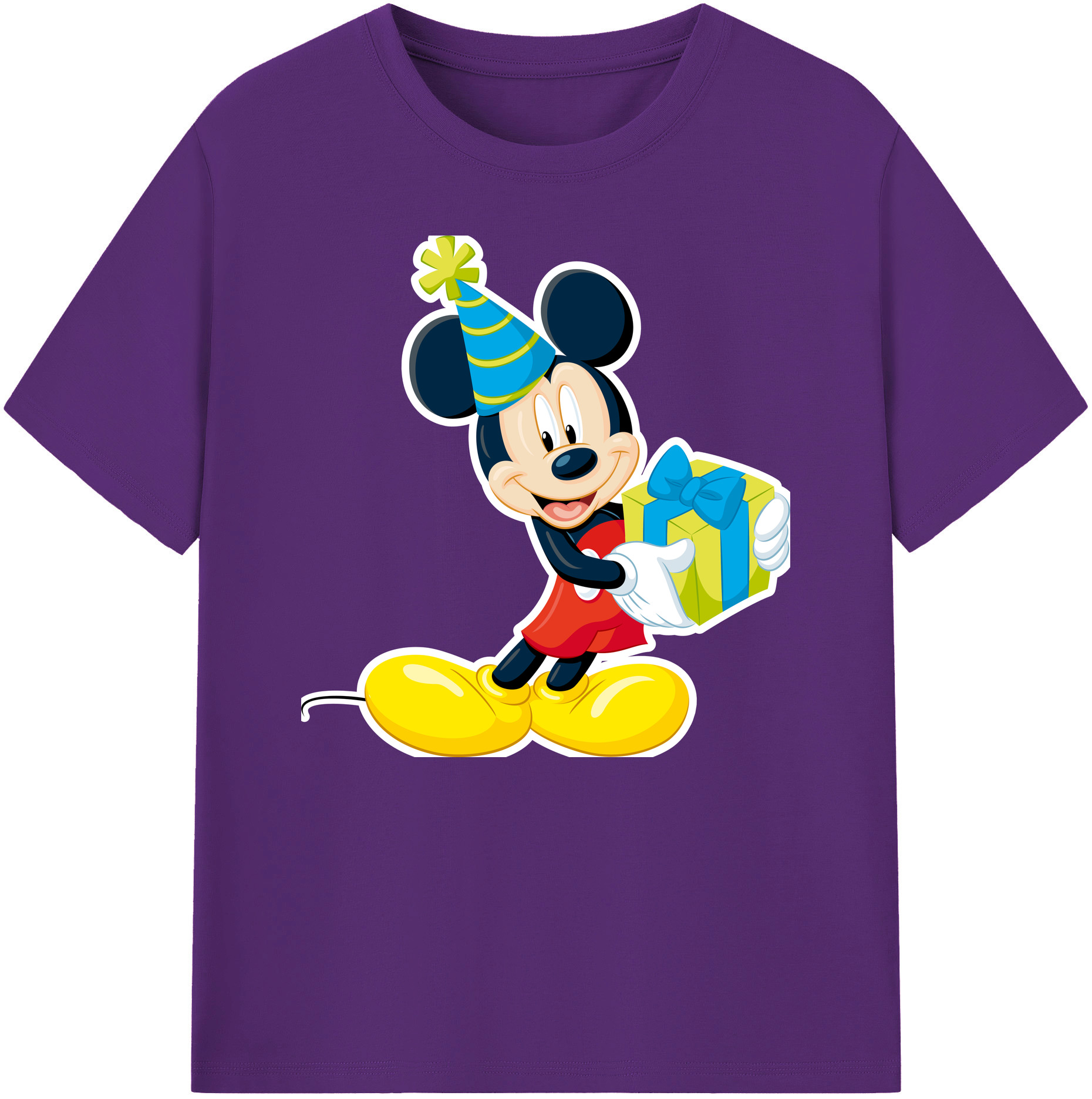 ミッキーマウス Mickey Mouse 綿100％ メンズ半袖Tシャツ｜肌触りやわらか＆通気性