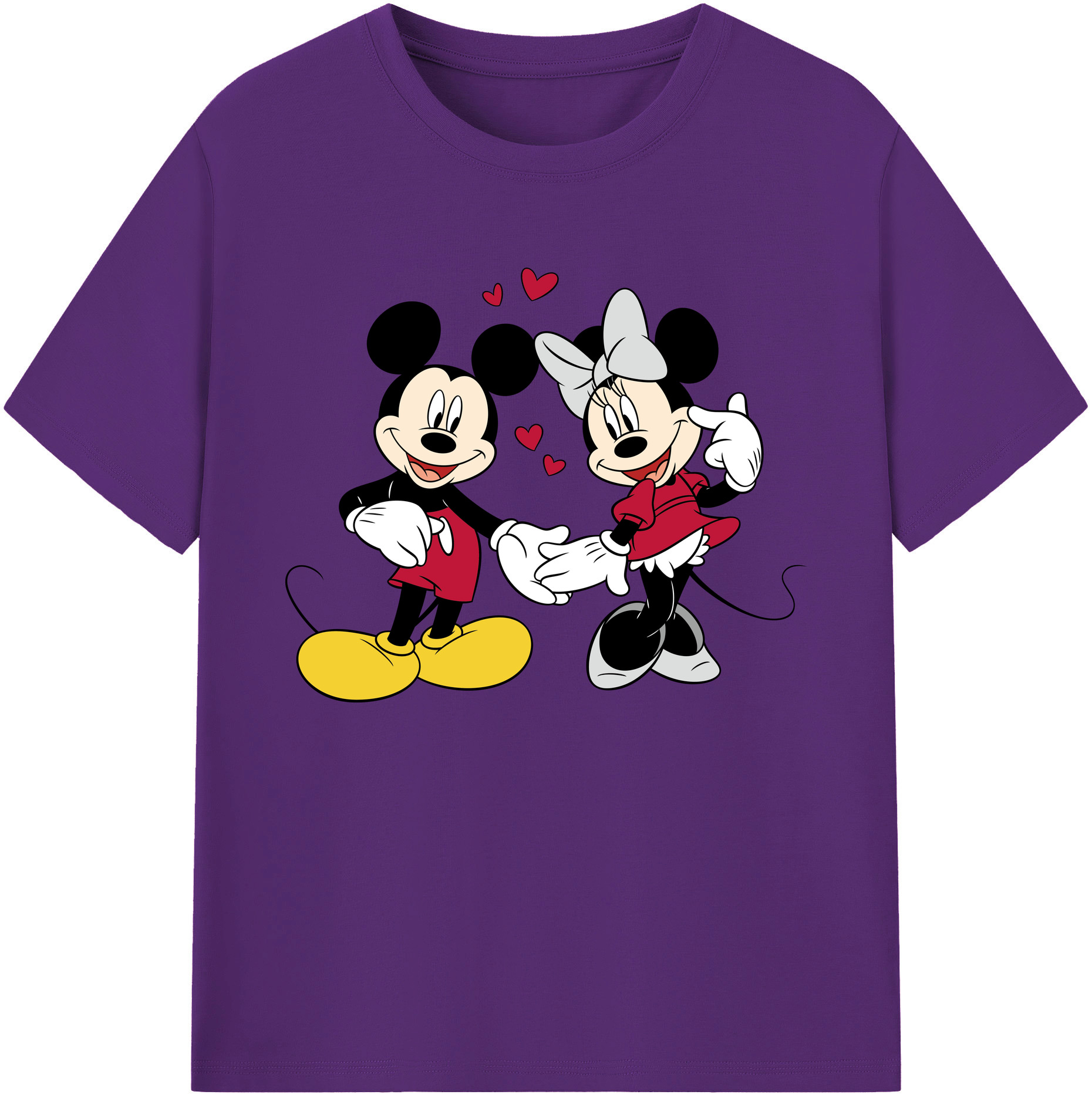 ミッキーマウス Mickey Mouse 綿100％ メンズ半袖Tシャツ｜肌触りやわらか＆通気性