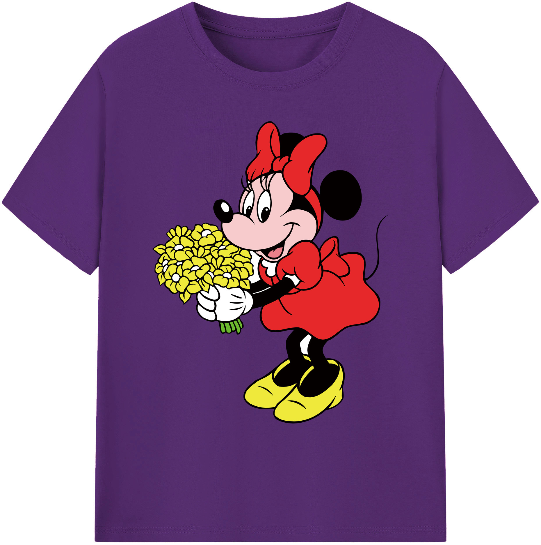 ミッキーマウス Mickey Mouse 綿100％ メンズ半袖Tシャツ｜肌触りやわらか＆通気性