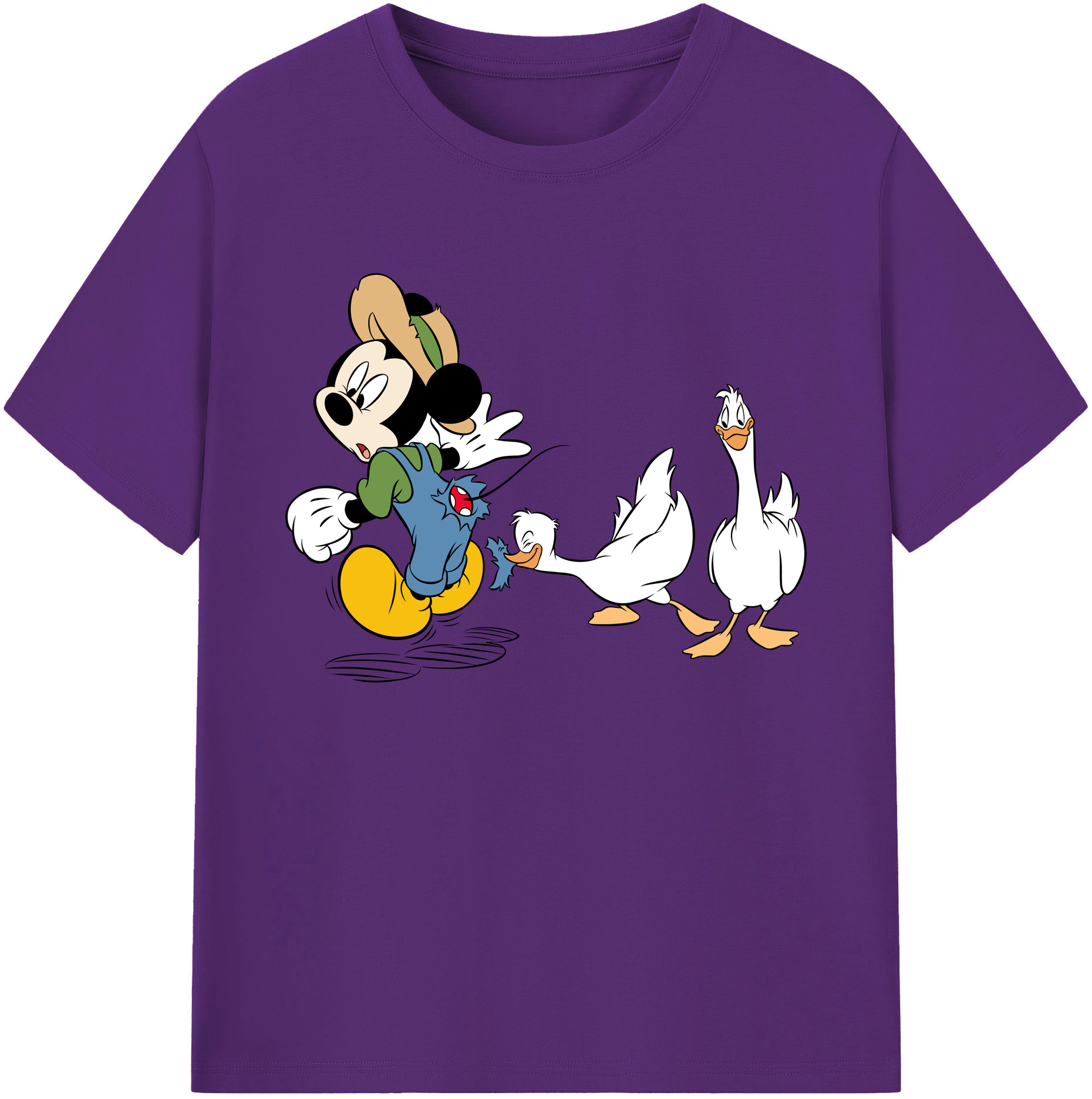 ミッキーマウス Mickey Mouse 綿100％ メンズ半袖Tシャツ｜肌触りやわらか＆通気性