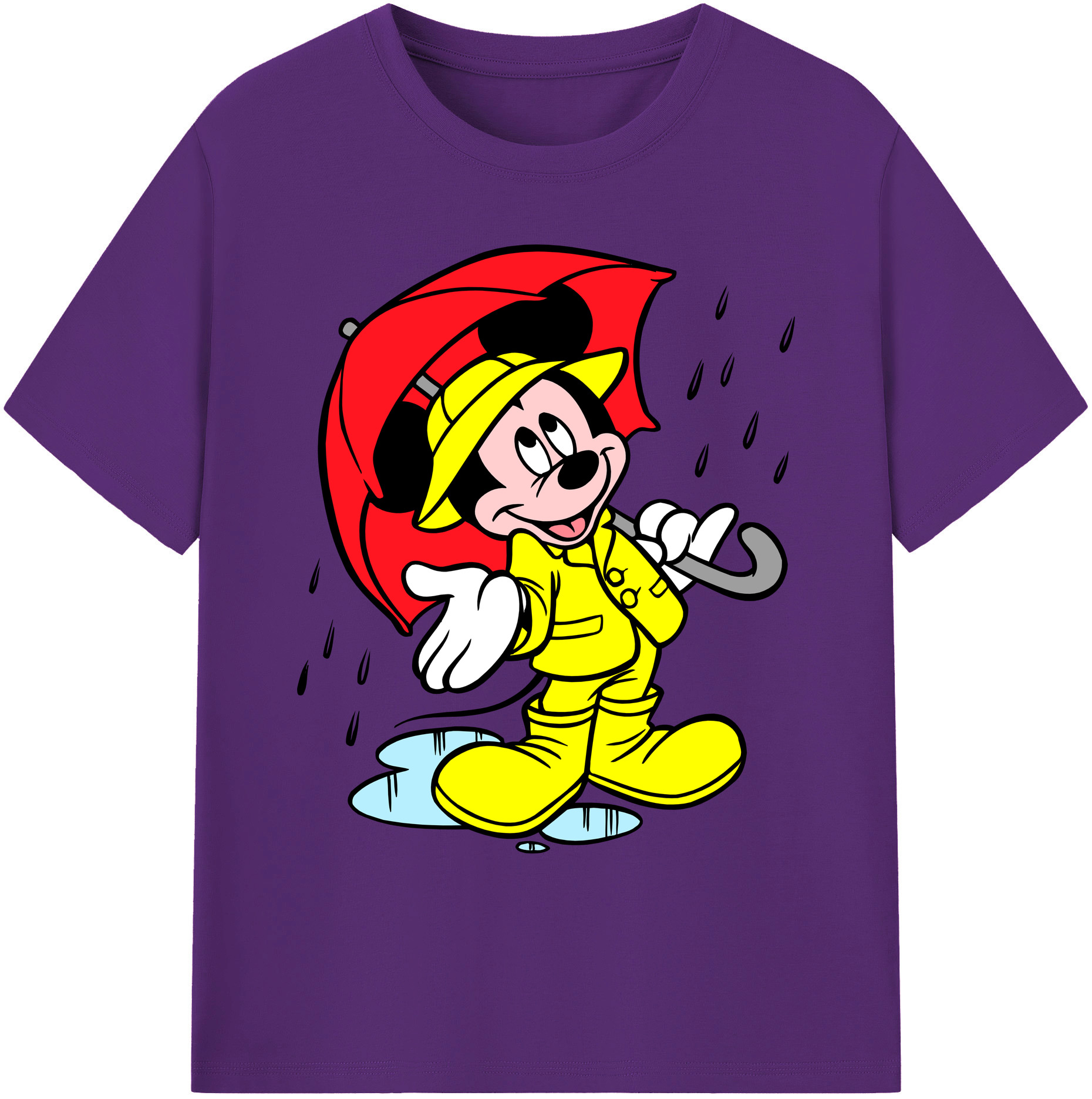 ミッキーマウス Mickey Mouse 綿100％ メンズ半袖Tシャツ｜肌触りやわらか＆通気性