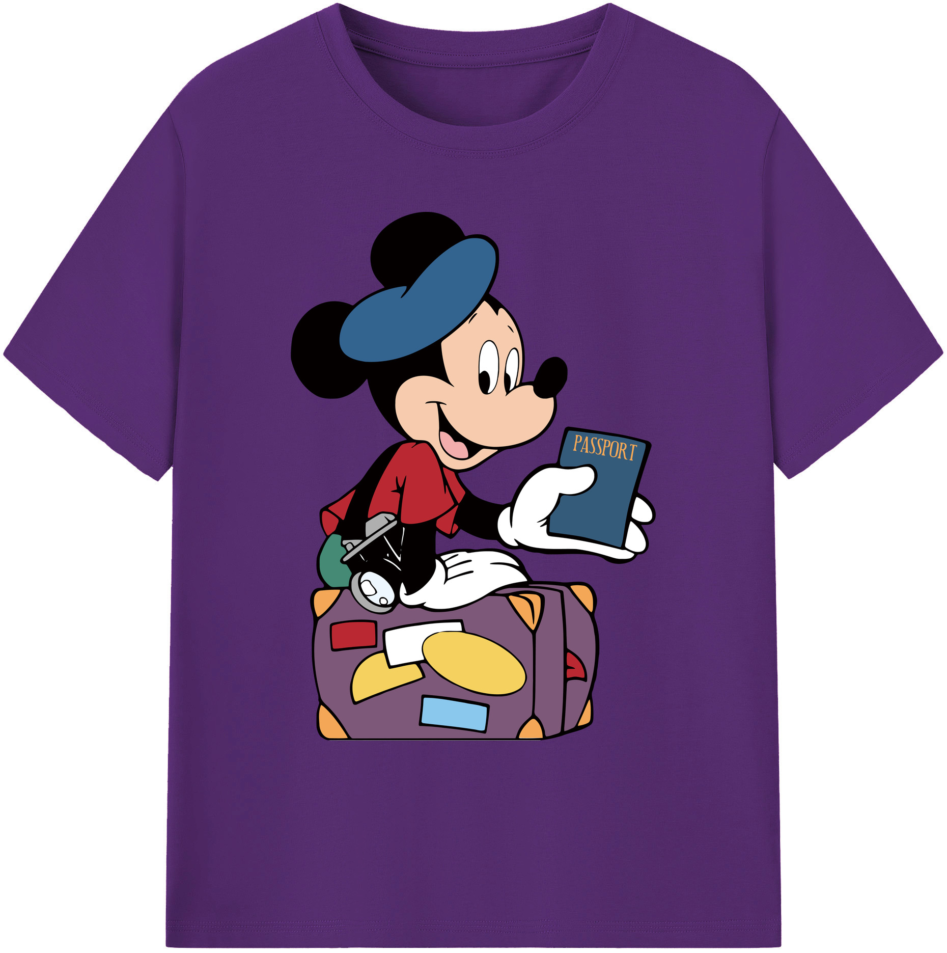 ミッキーマウス Mickey Mouse 綿100％ メンズ半袖Tシャツ｜肌触りやわらか＆通気性
