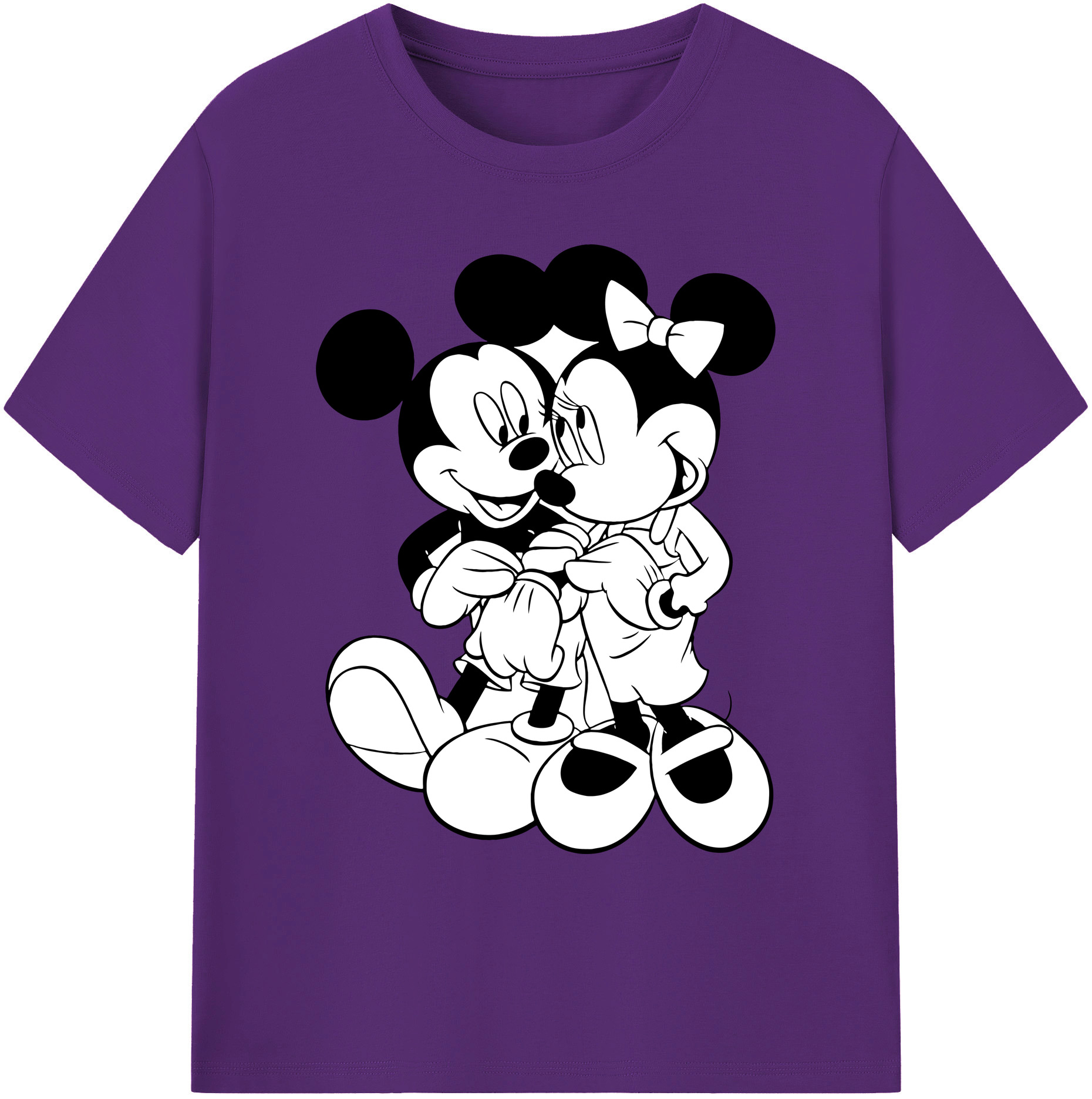ミッキーマウス Mickey Mouse 綿100％ メンズ半袖Tシャツ｜肌触りやわらか＆通気性