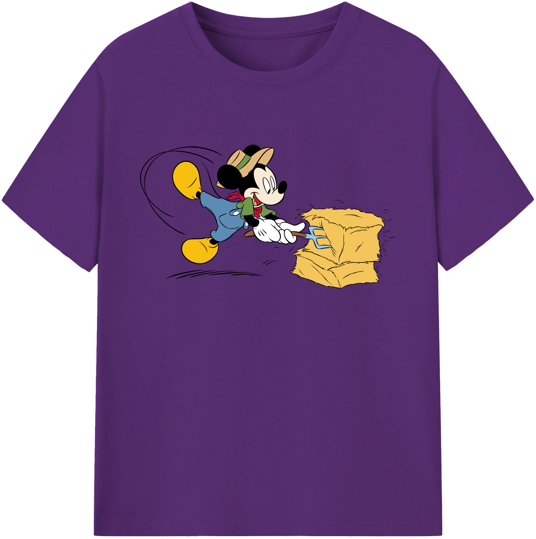 ミッキーマウス Mickey Mouse 綿100％ メンズ半袖Tシャツ｜肌触りやわらか＆通気性