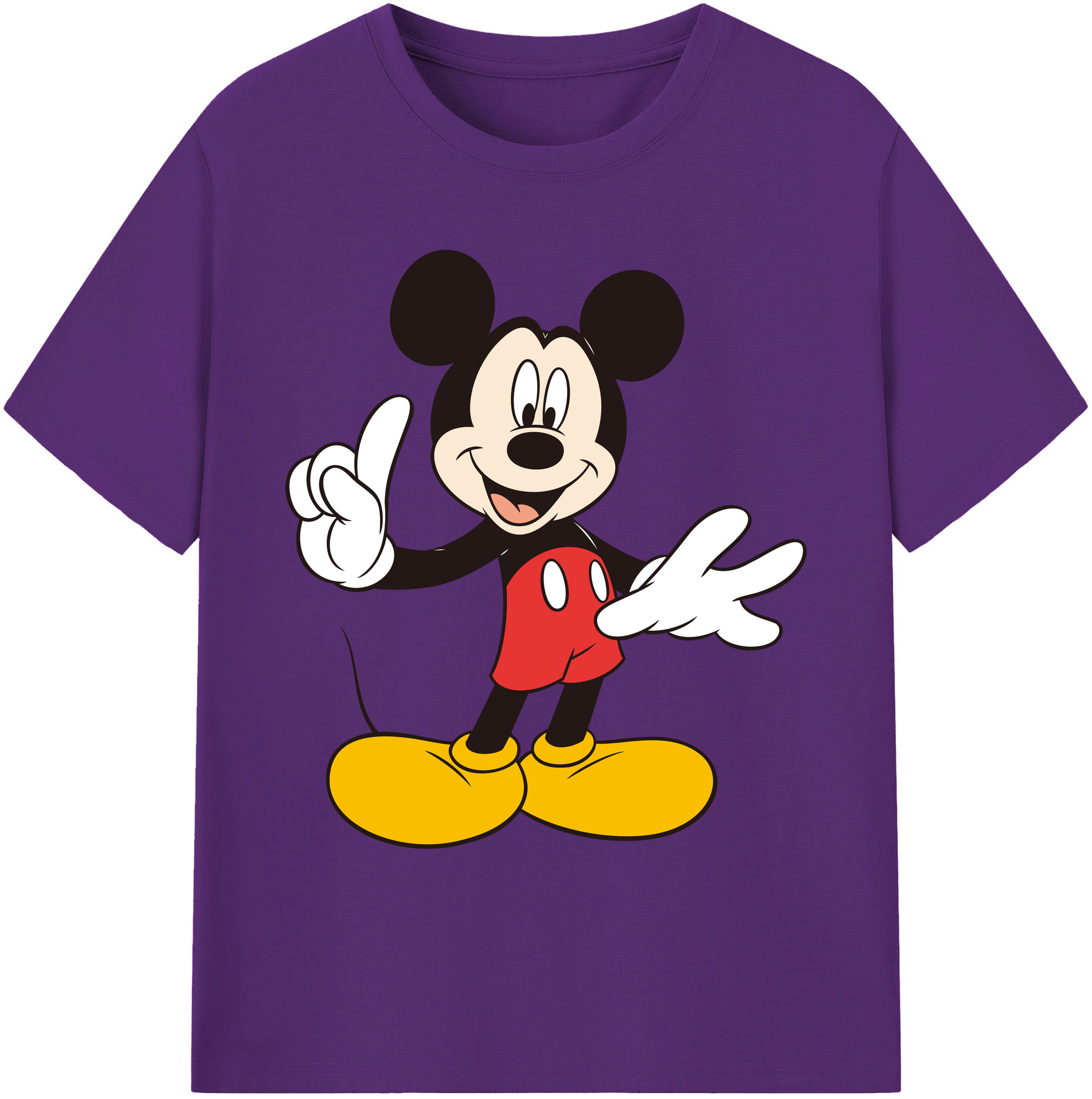 ミッキーマウス Mickey Mouse 綿100％ メンズ半袖Tシャツ｜肌触りやわらか＆通気性