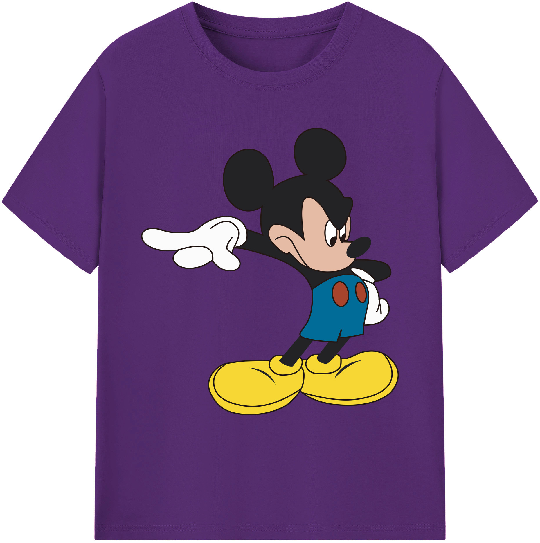 ミッキーマウス Mickey Mouse 綿100％ メンズ半袖Tシャツ｜肌触りやわらか＆通気性