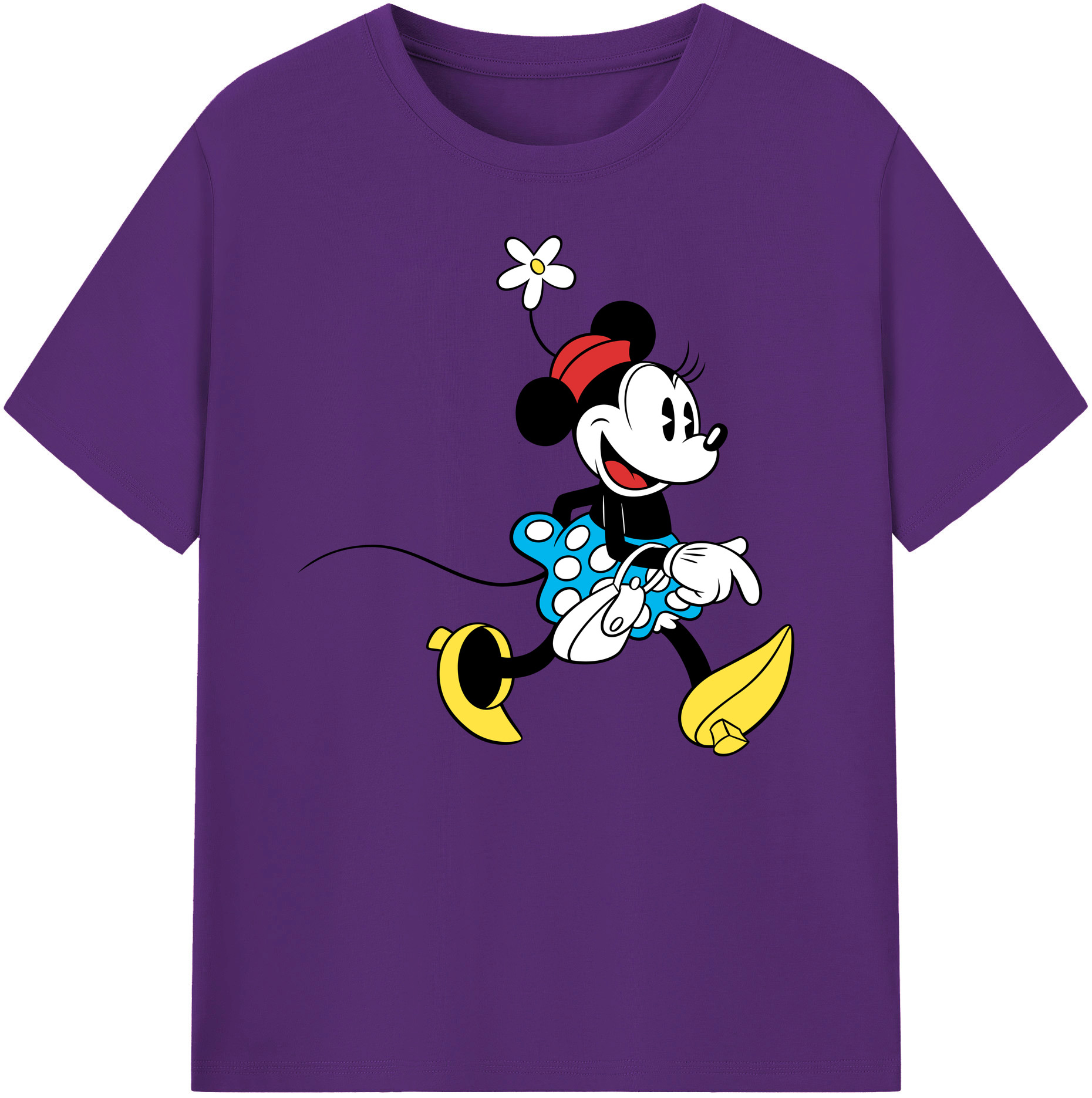 ミッキーマウス Mickey Mouse 綿100％ メンズ半袖Tシャツ｜肌触りやわらか＆通気性
