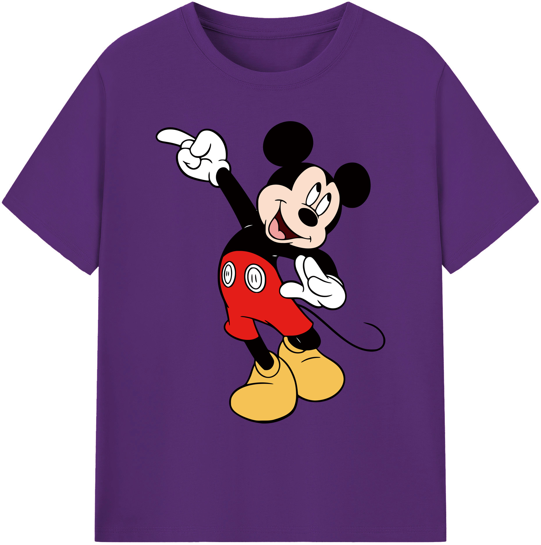 ミッキーマウス Mickey Mouse 綿100％ メンズ半袖Tシャツ｜肌触りやわらか＆通気性