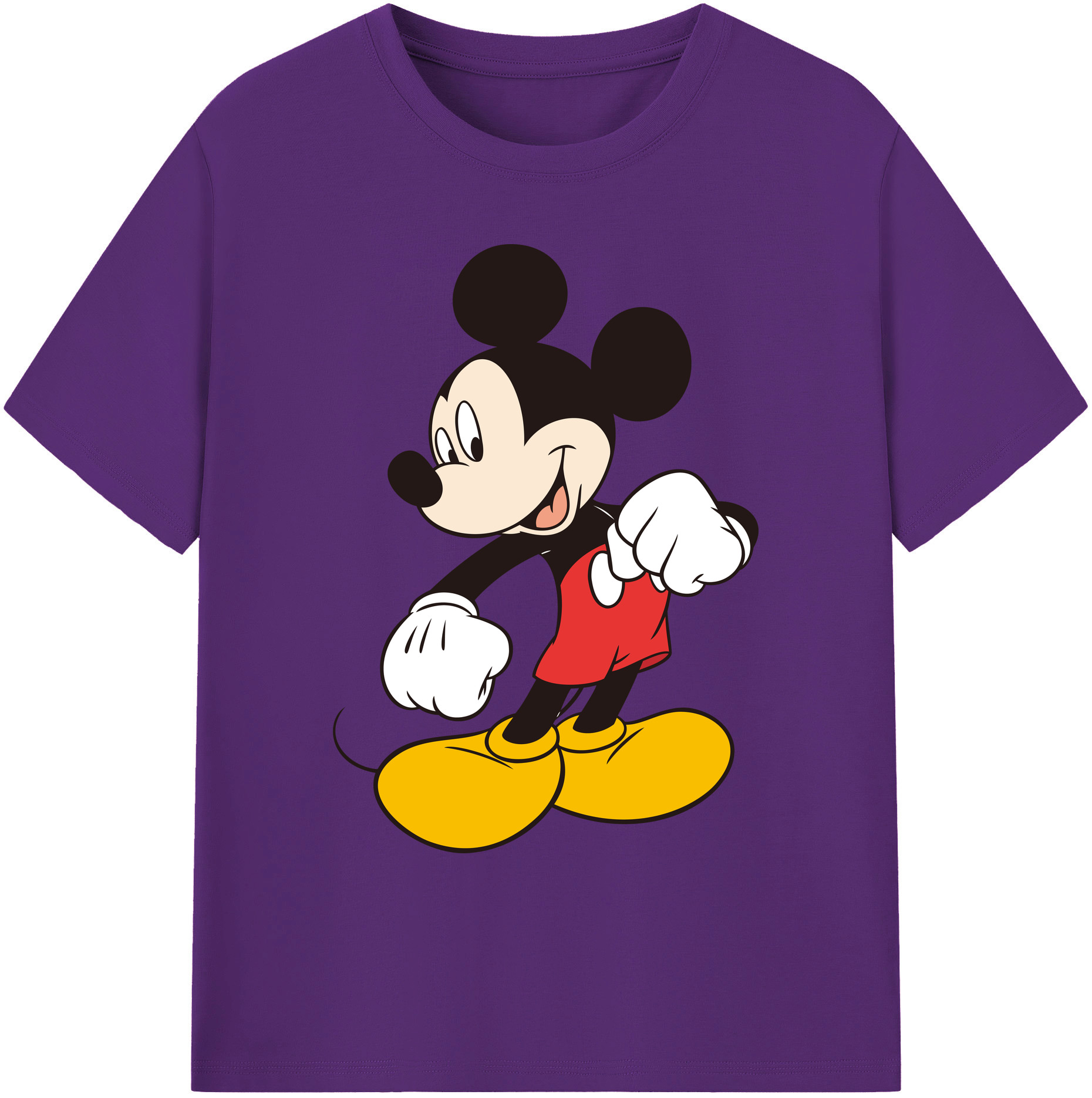 ミッキーマウス Mickey Mouse 綿100％ メンズ半袖Tシャツ｜肌触りやわらか＆通気性