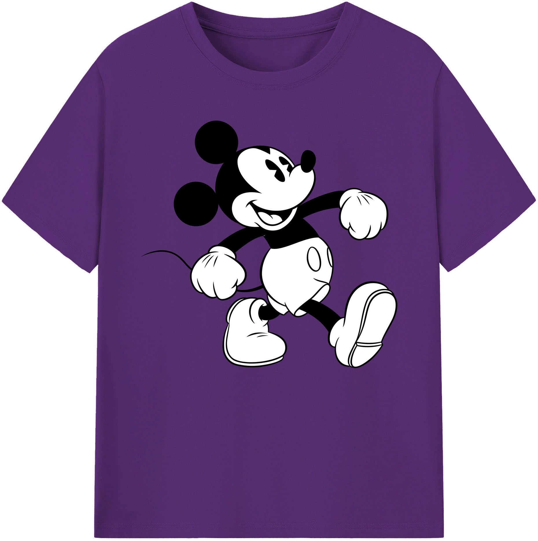 ミッキーマウス Mickey Mouse 綿100％ メンズ半袖Tシャツ｜肌触りやわらか＆通気性