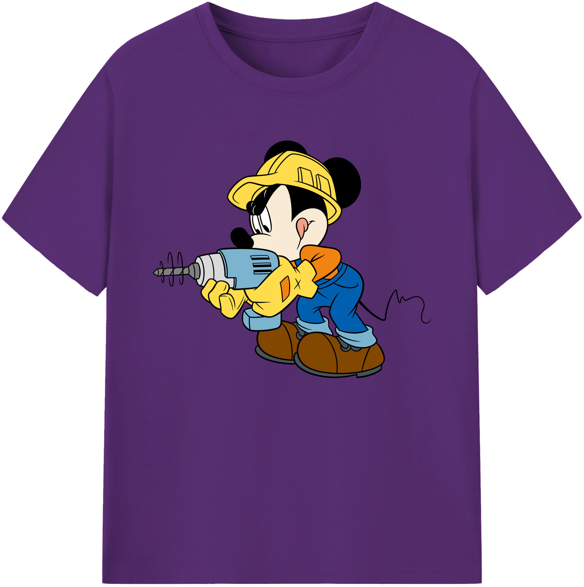 ミッキーマウス Mickey Mouse 綿100％ メンズ半袖Tシャツ｜肌触りやわらか＆通気性