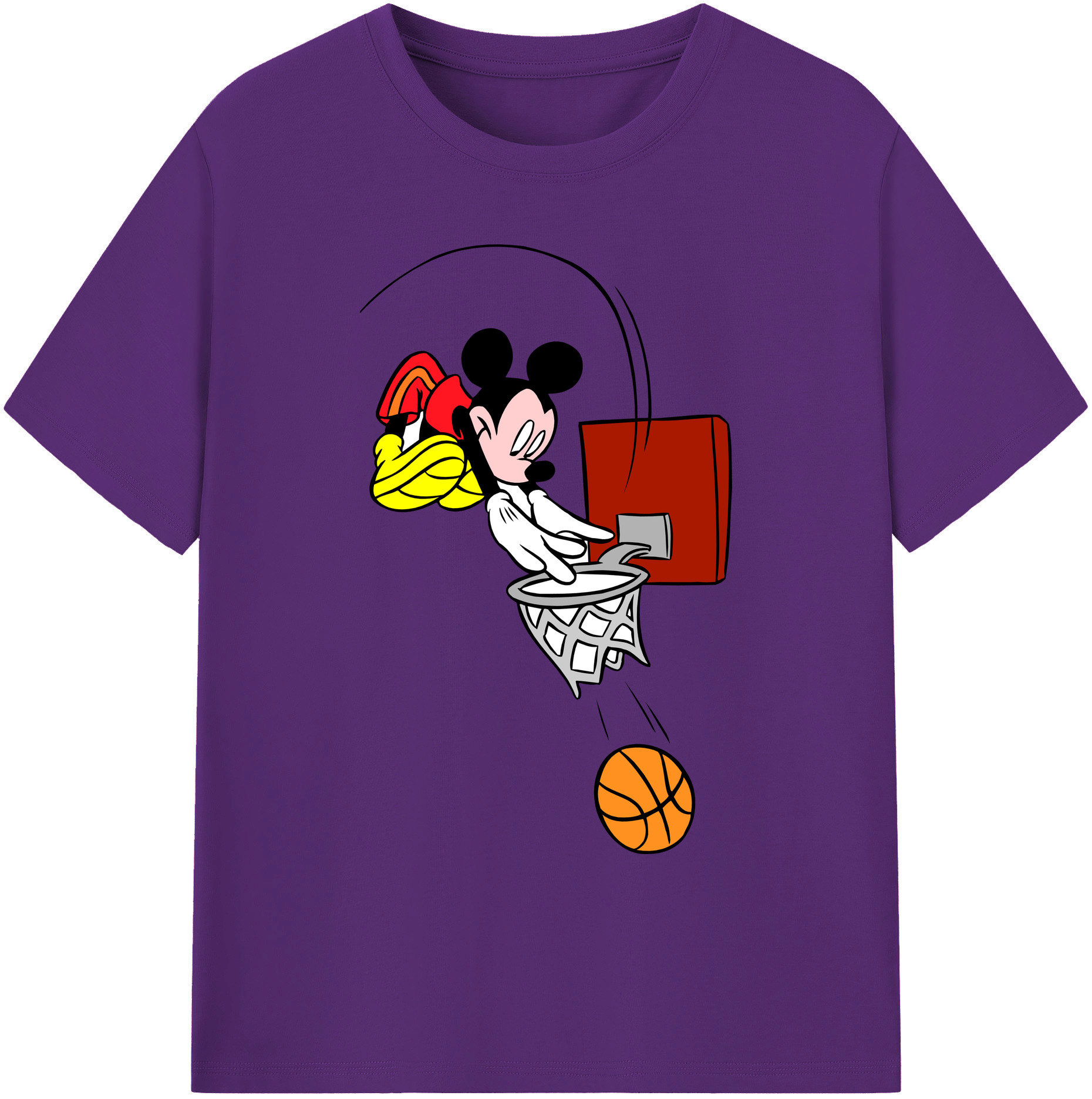 ミッキーマウス Mickey Mouse 綿100％ メンズ半袖Tシャツ｜肌触りやわらか＆通気性