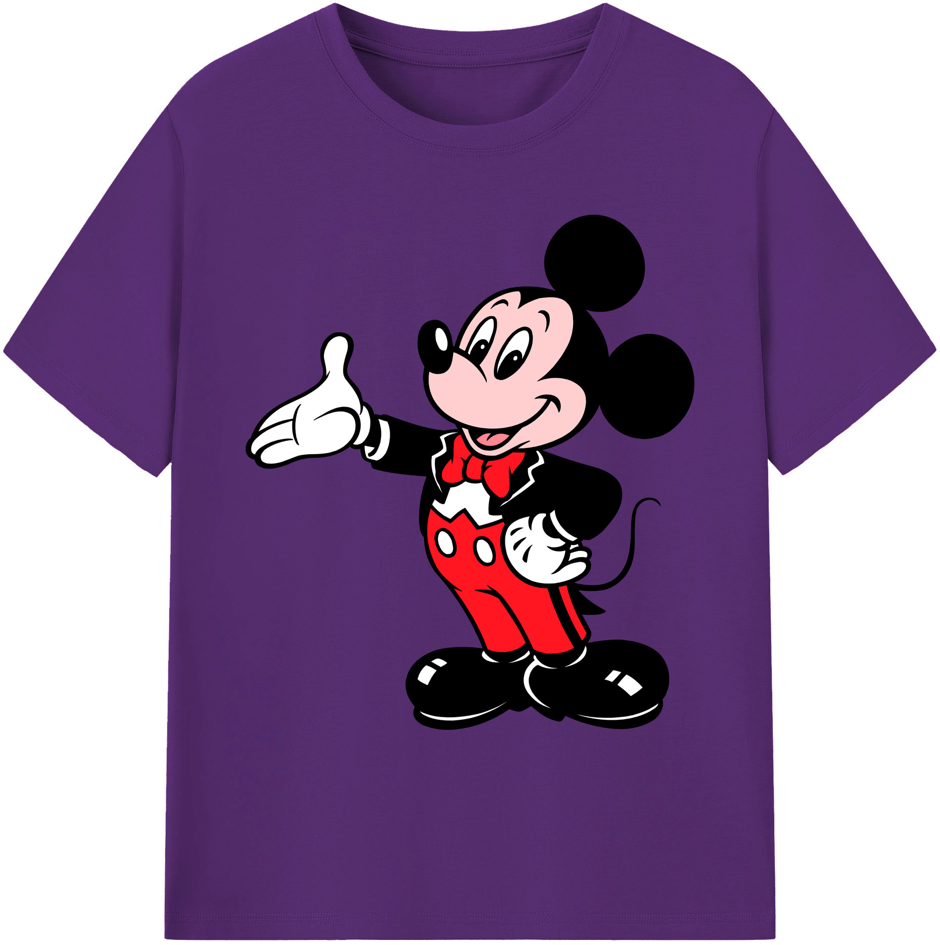 ミッキーマウス Mickey Mouse 綿100％ メンズ半袖Tシャツ｜肌触りやわらか＆通気性