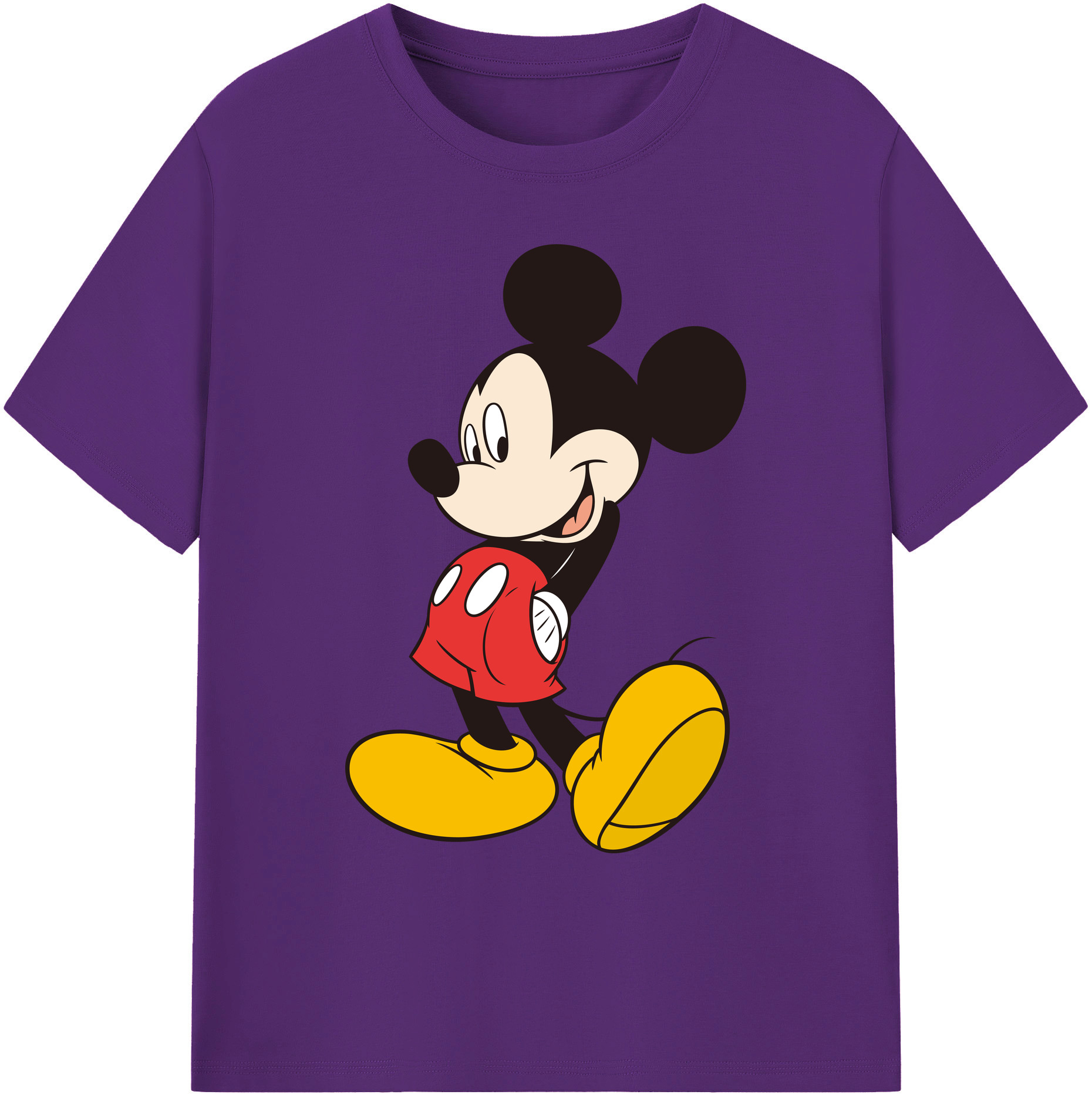 （画像用） ミッキーマウス Mickey Mouse 綿100％ メンズ半袖Tシャツ｜肌触りやわらか＆通気性