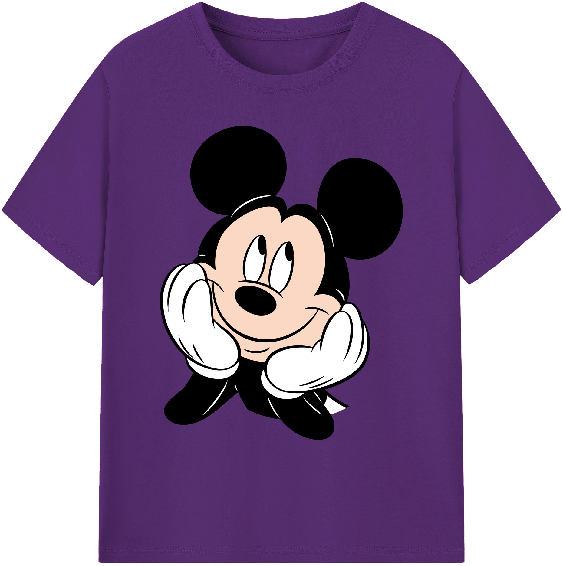 ミッキーマウス Mickey Mouse 綿100％ メンズ半袖Tシャツ｜肌触りやわらか＆通気性
