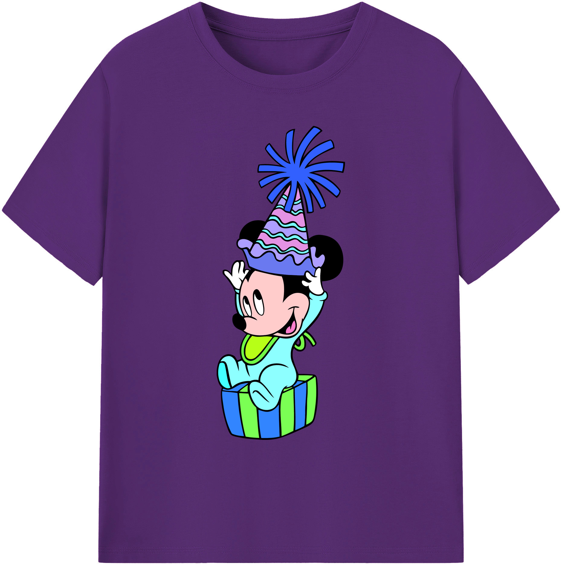 ミッキーマウス Mickey Mouse 綿100％ メンズ半袖Tシャツ｜肌触りやわらか＆通気性