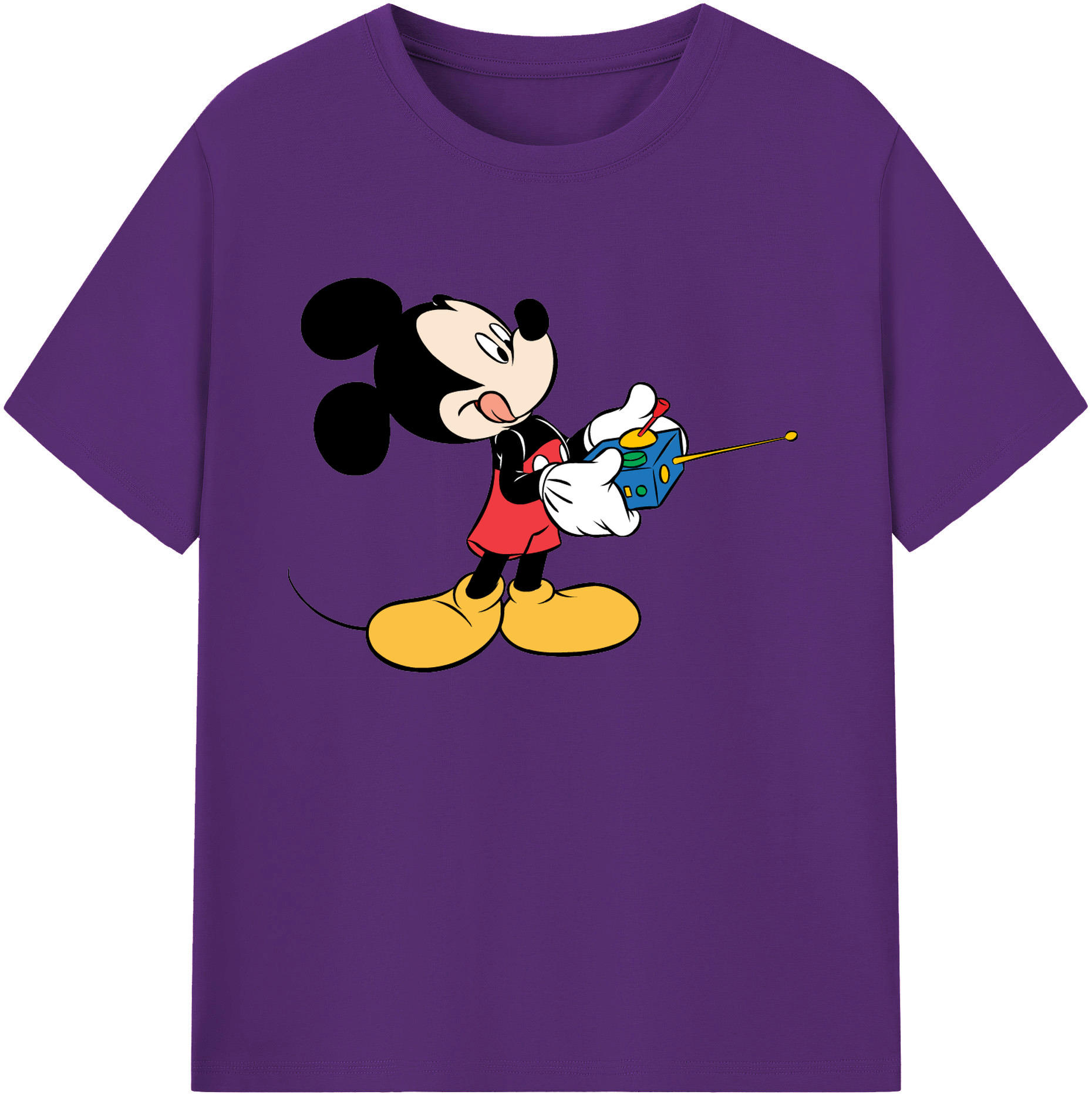 ミッキーマウス Mickey Mouse 綿100％ メンズ半袖Tシャツ｜肌触りやわらか＆通気性