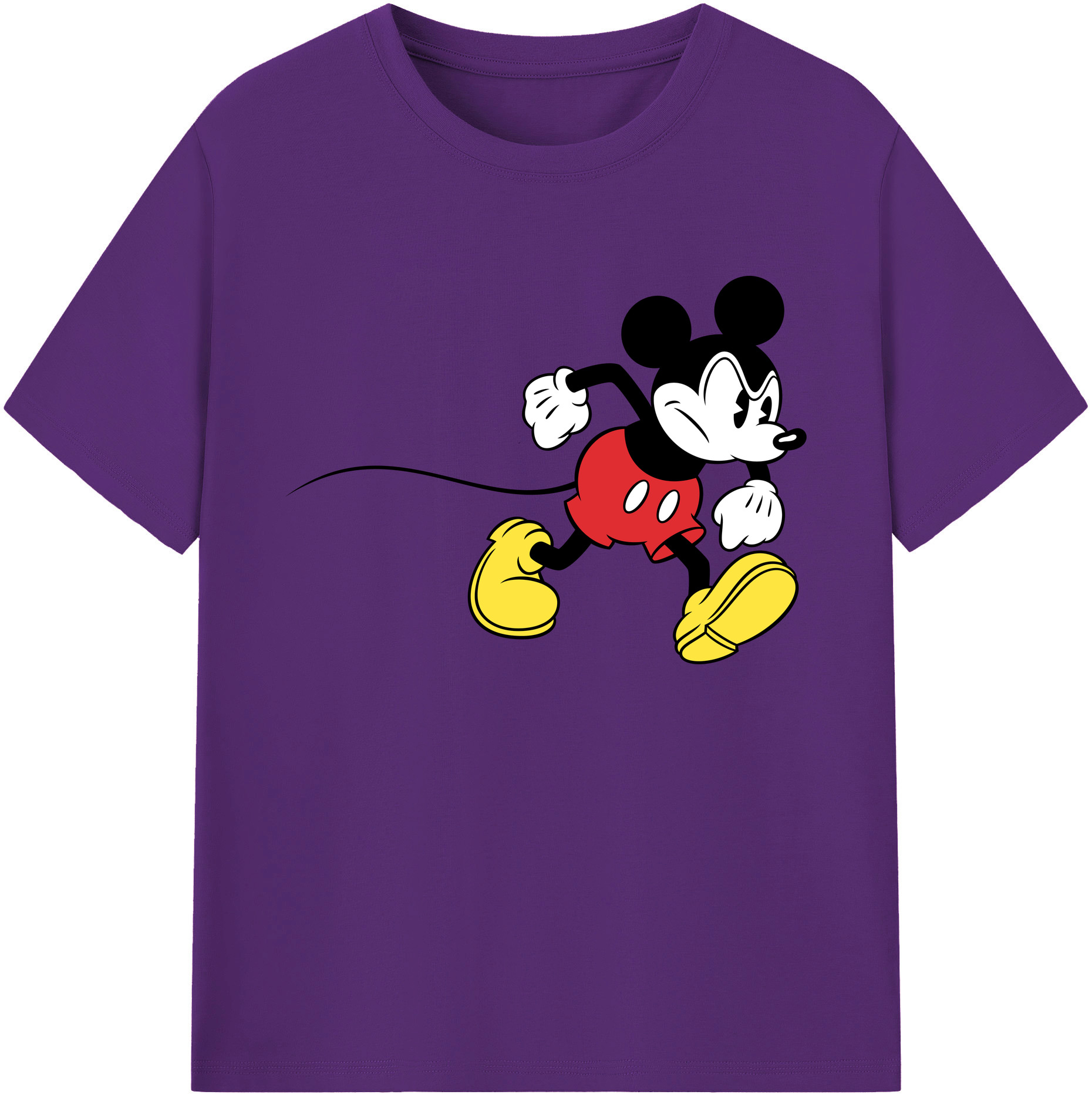 ミッキーマウス Mickey Mouse 綿100％ メンズ半袖Tシャツ｜肌触りやわらか＆通気性