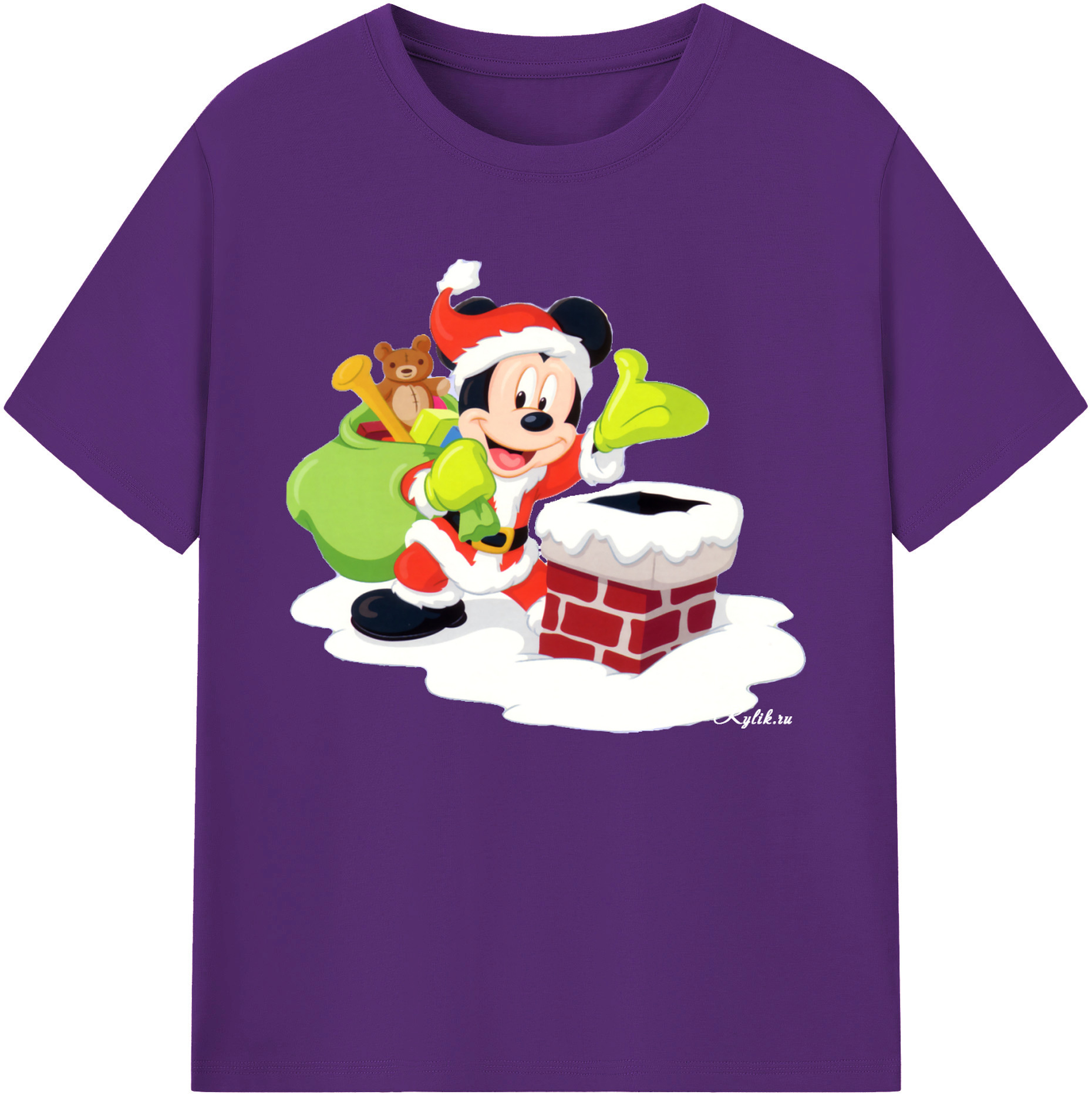 ミッキーマウス Mickey Mouse 綿100％ メンズ半袖Tシャツ｜肌触りやわらか＆通気性