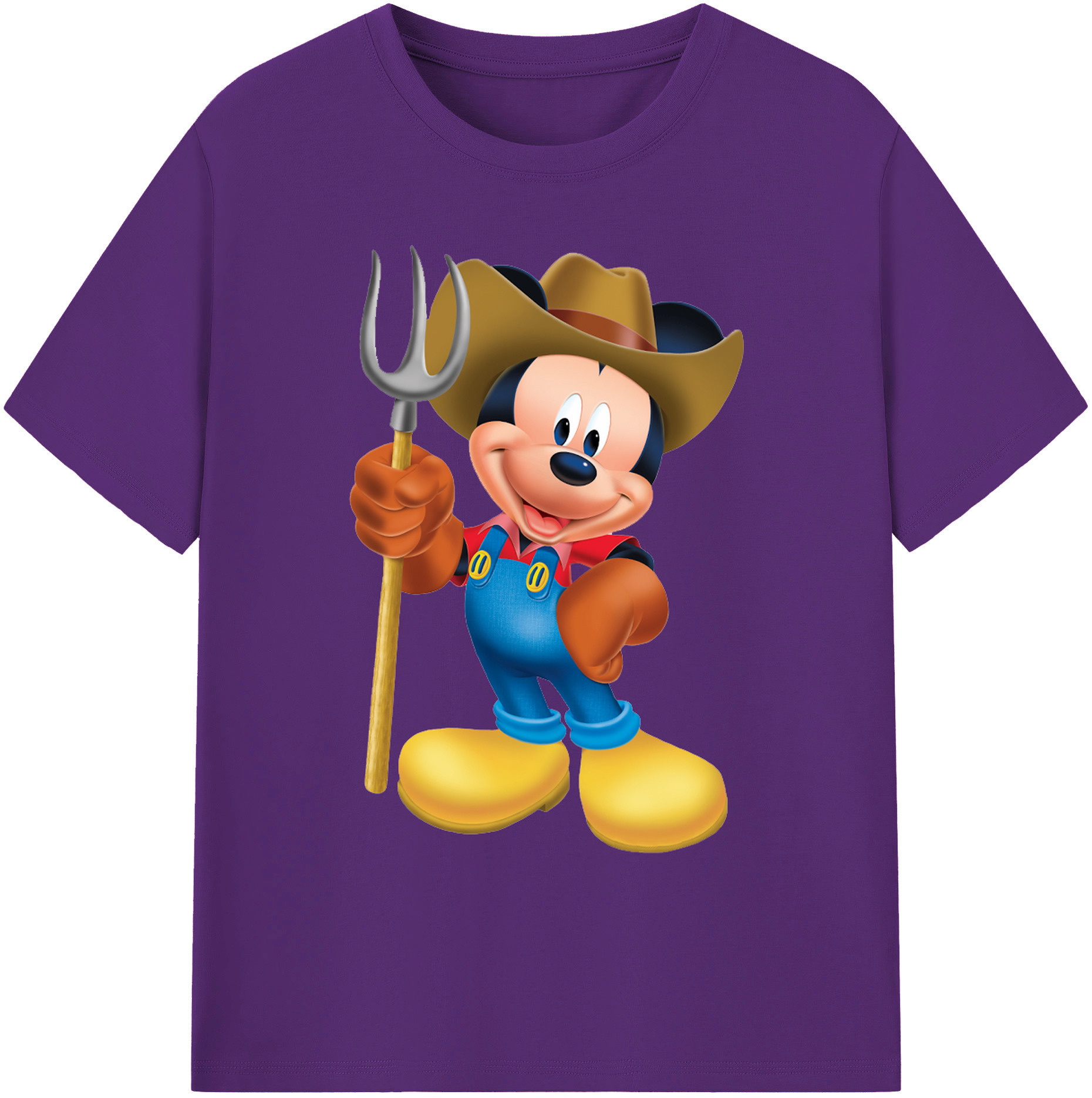 ミッキーマウス Mickey Mouse 綿100％ メンズ半袖Tシャツ｜肌触りやわらか＆通気性
