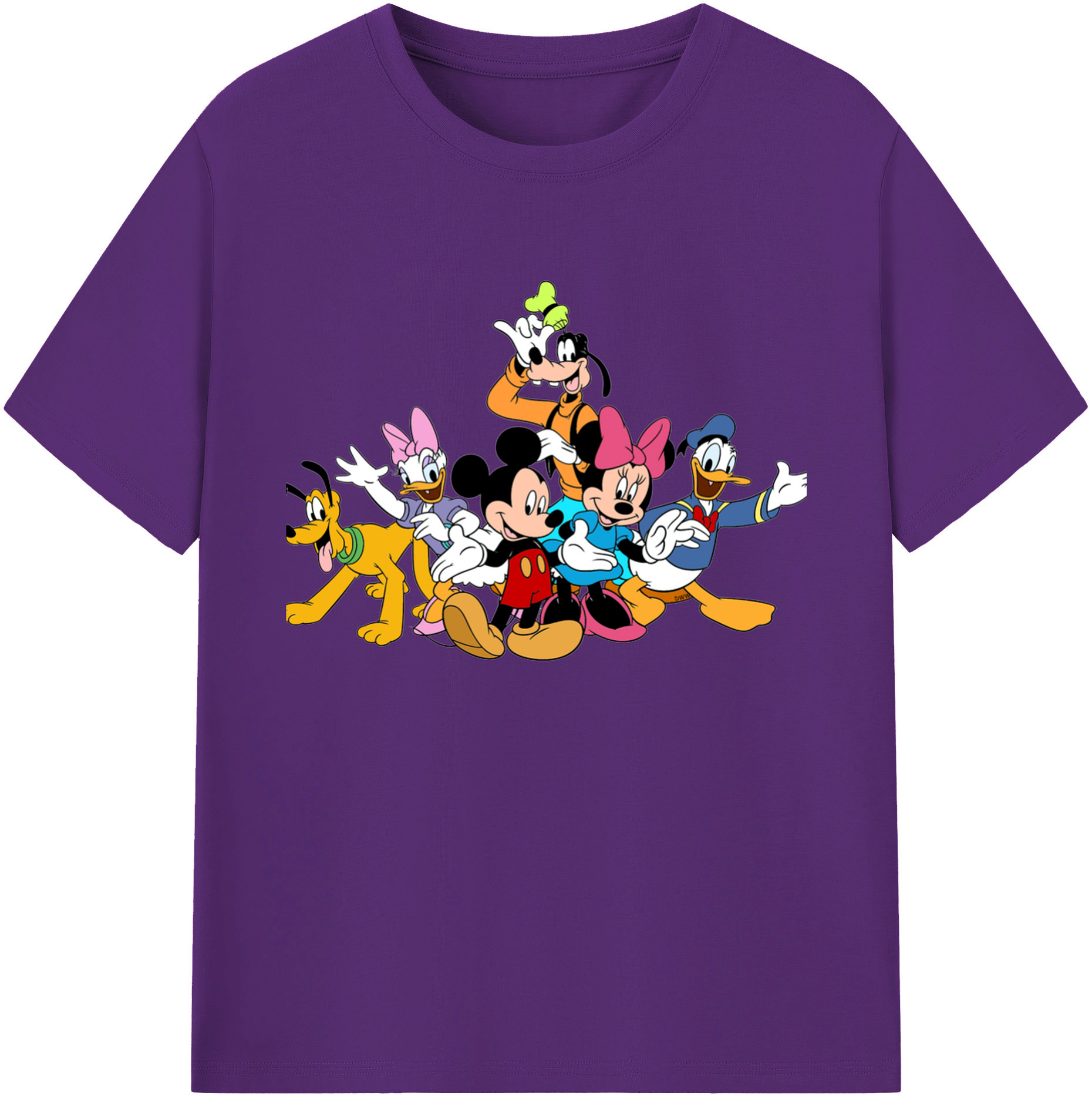 ミッキーマウス Mickey Mouse 綿100％ メンズ半袖Tシャツ｜肌触りやわらか＆通気性